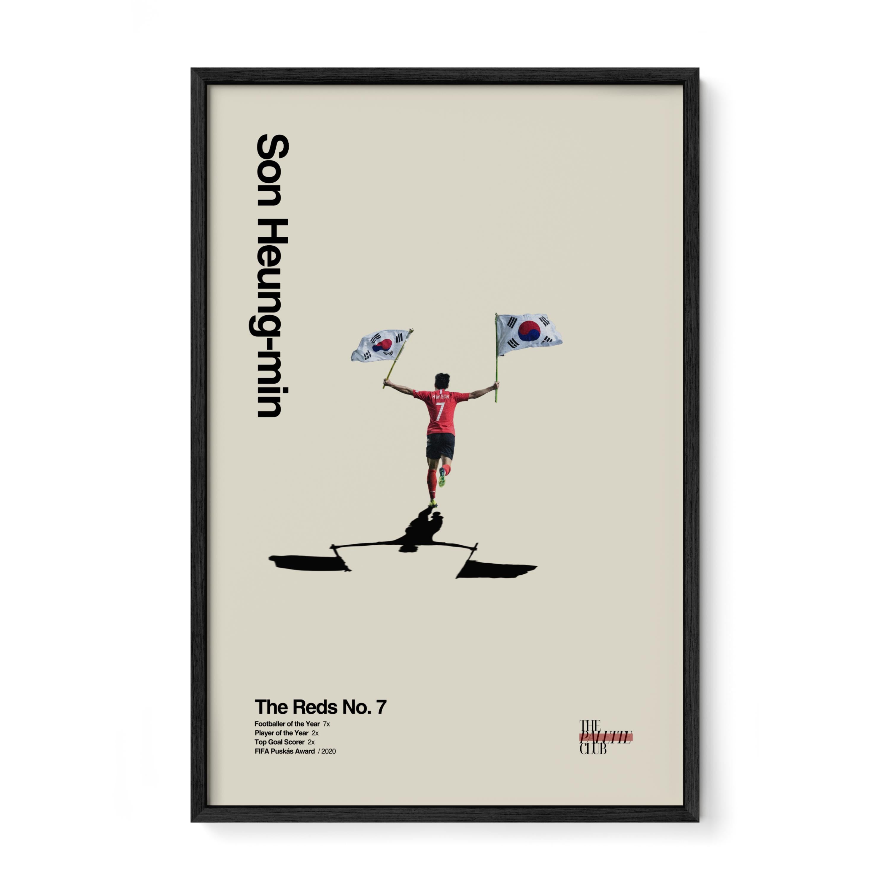 Son Heung-Min Korean Flags Print