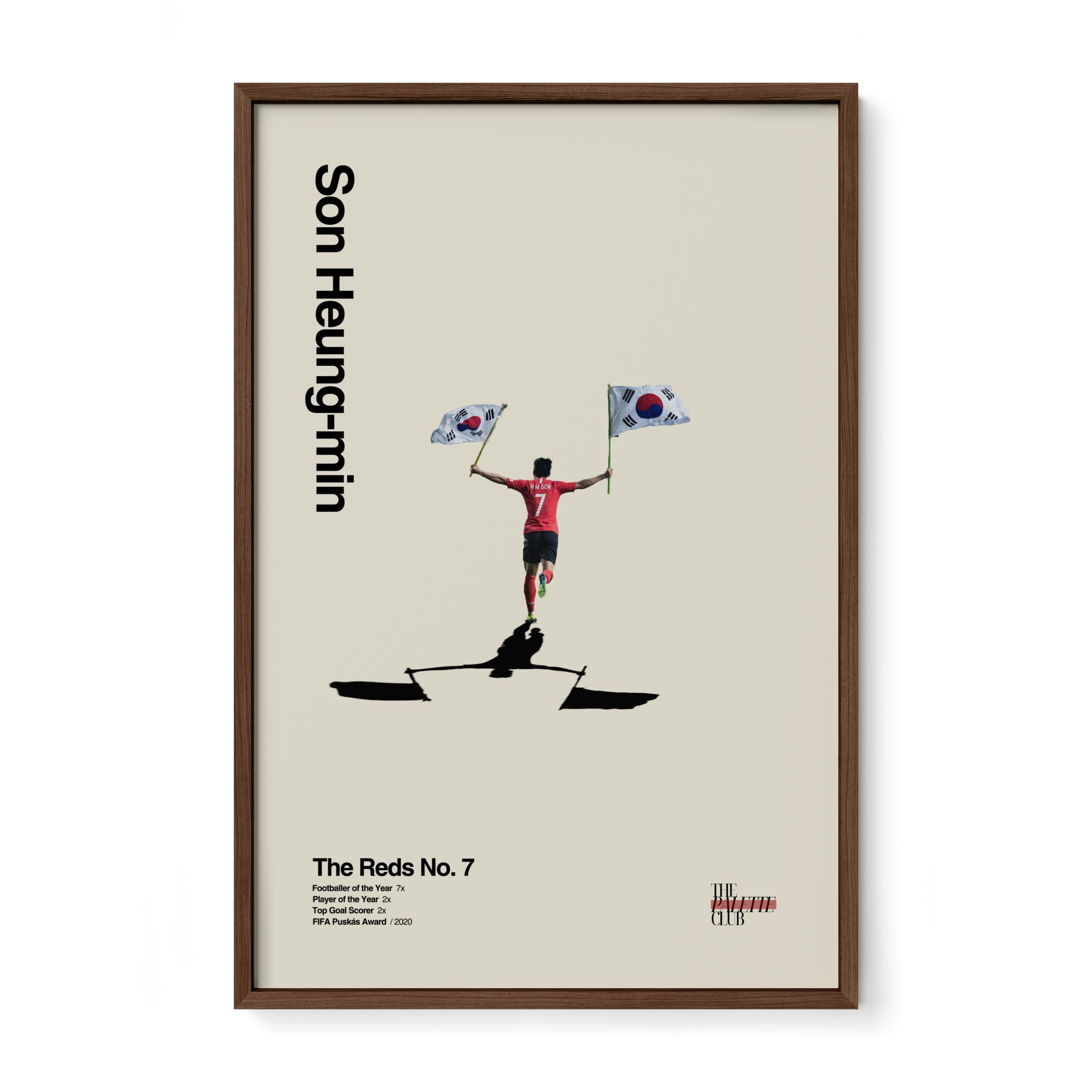 Son Heung-Min Korean Flags Print