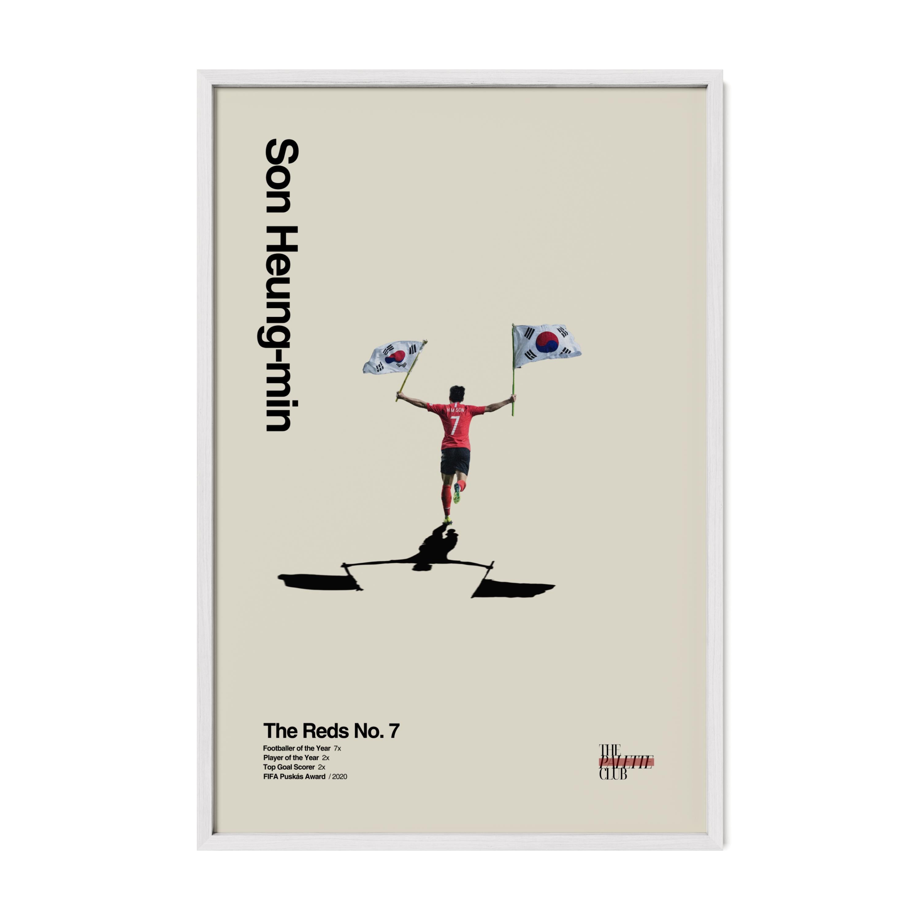 Son Heung-Min Korean Flags Print