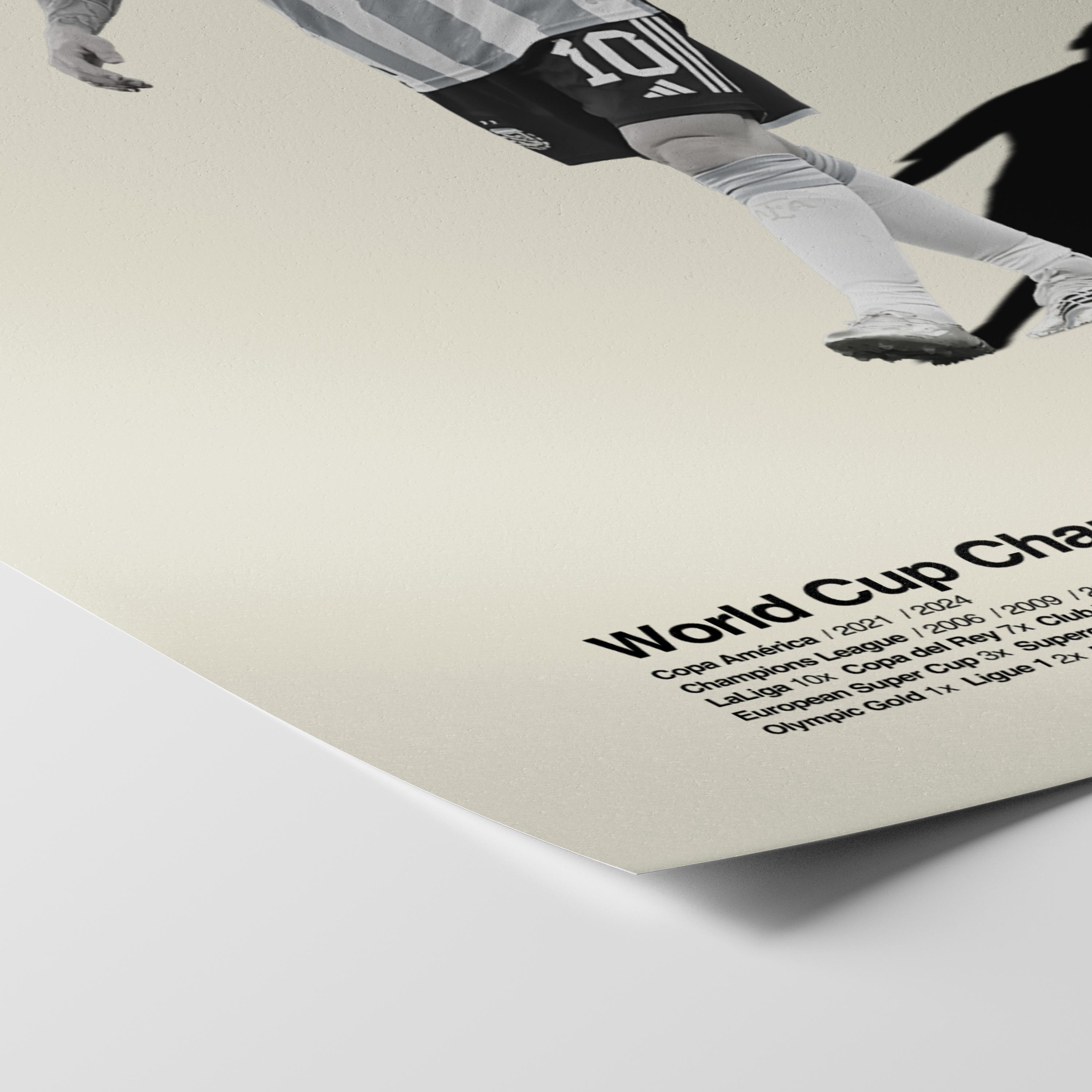 Lionel Messi Argentina World Cup Print v2