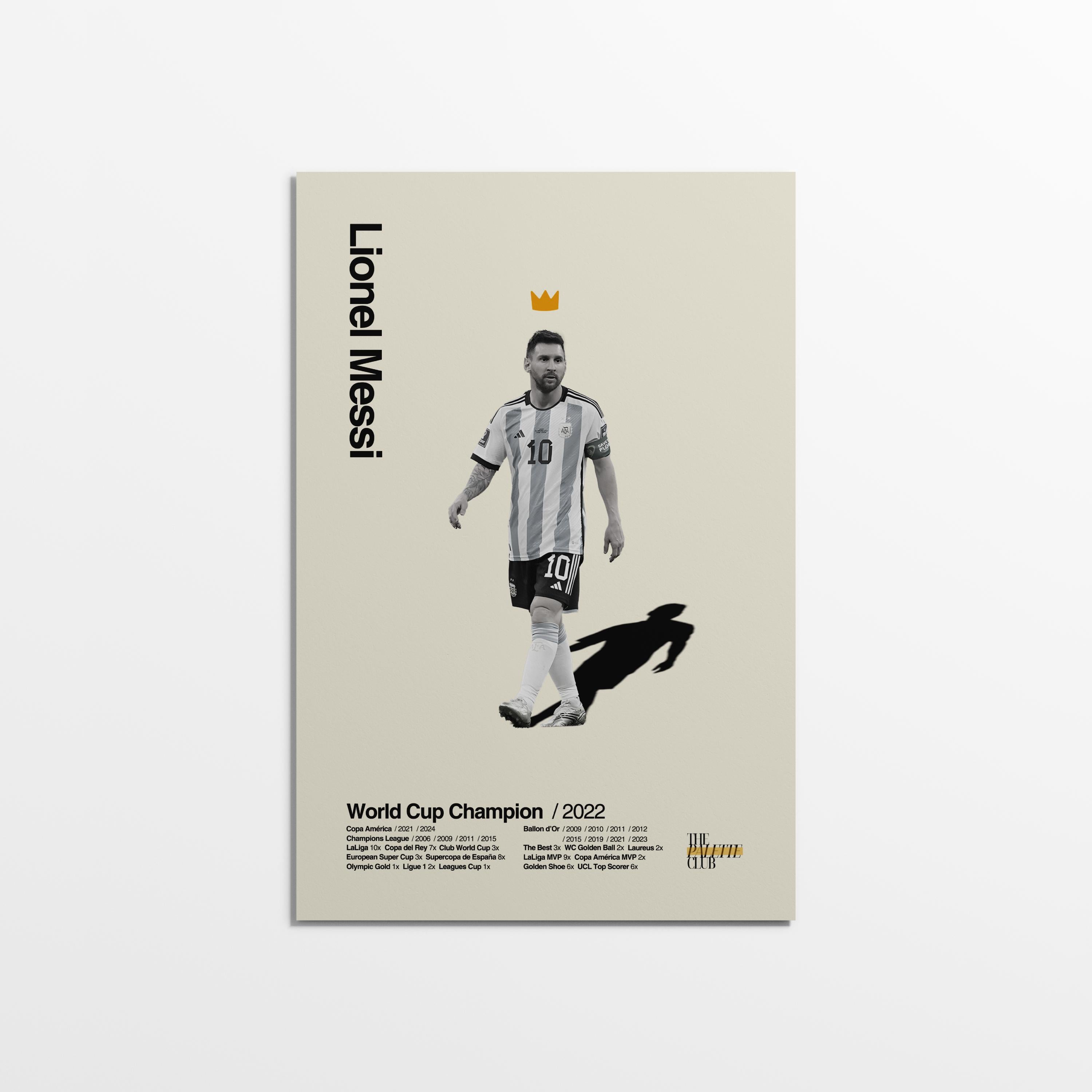 Lionel Messi Argentina World Cup Print v2