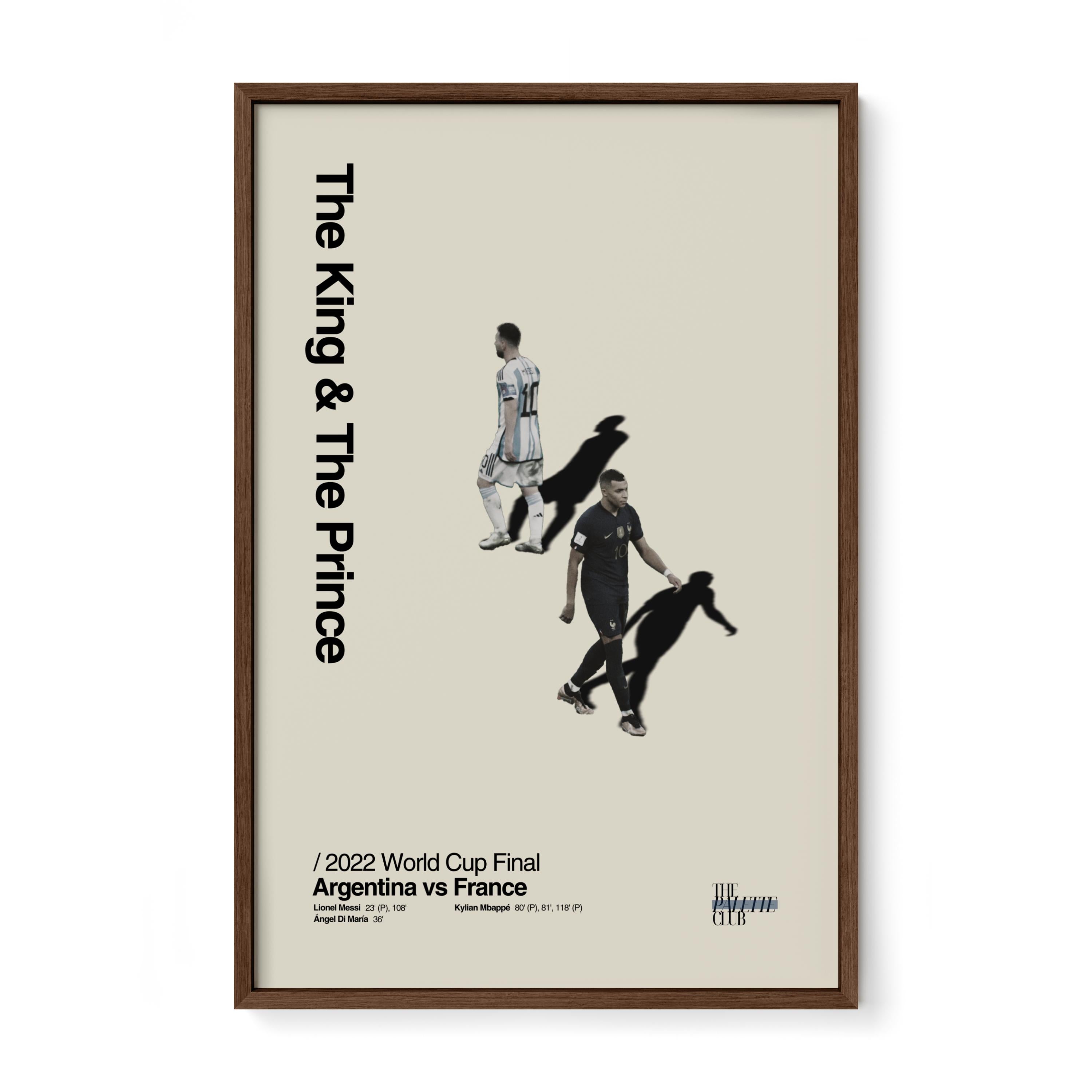 Messi & Mbappé 2022 World Cup Final Print