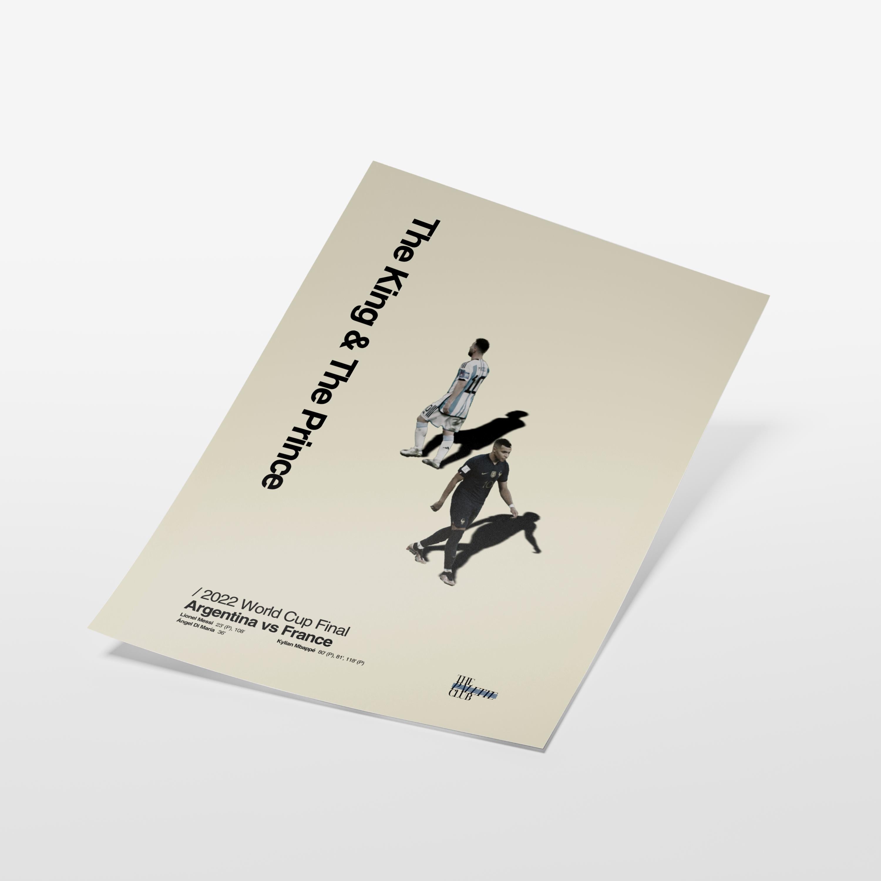 Messi & Mbappé 2022 World Cup Final Print