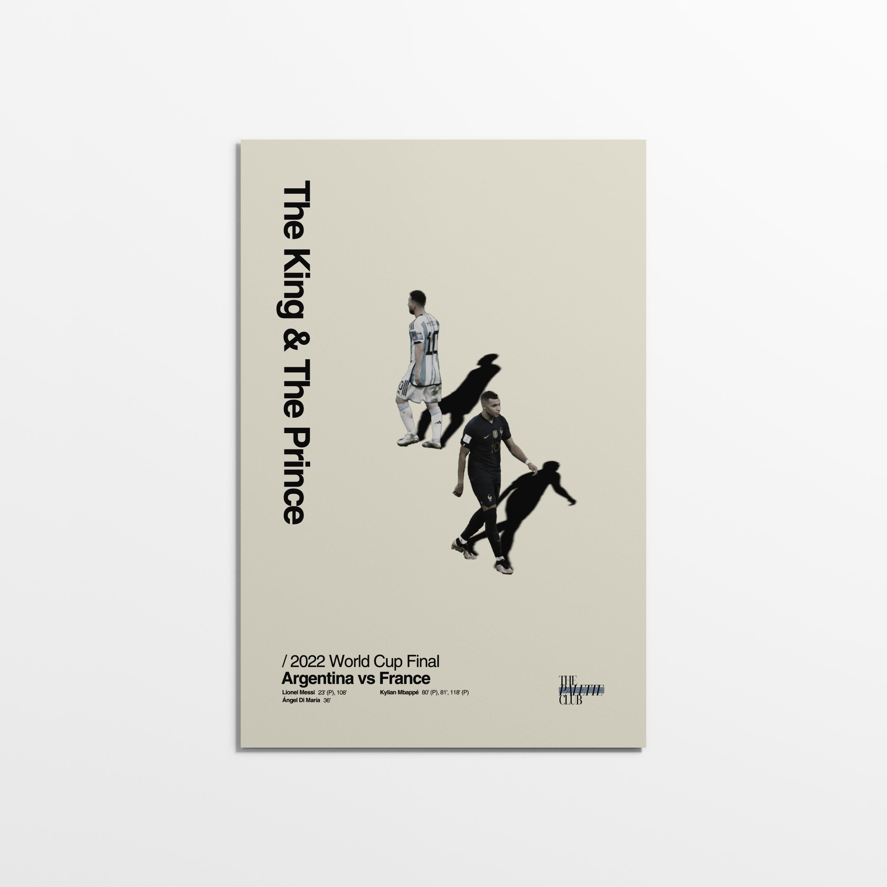 Messi & Mbappé 2022 World Cup Final Print