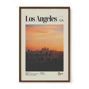 Los Angeles Sunset Skyline Print