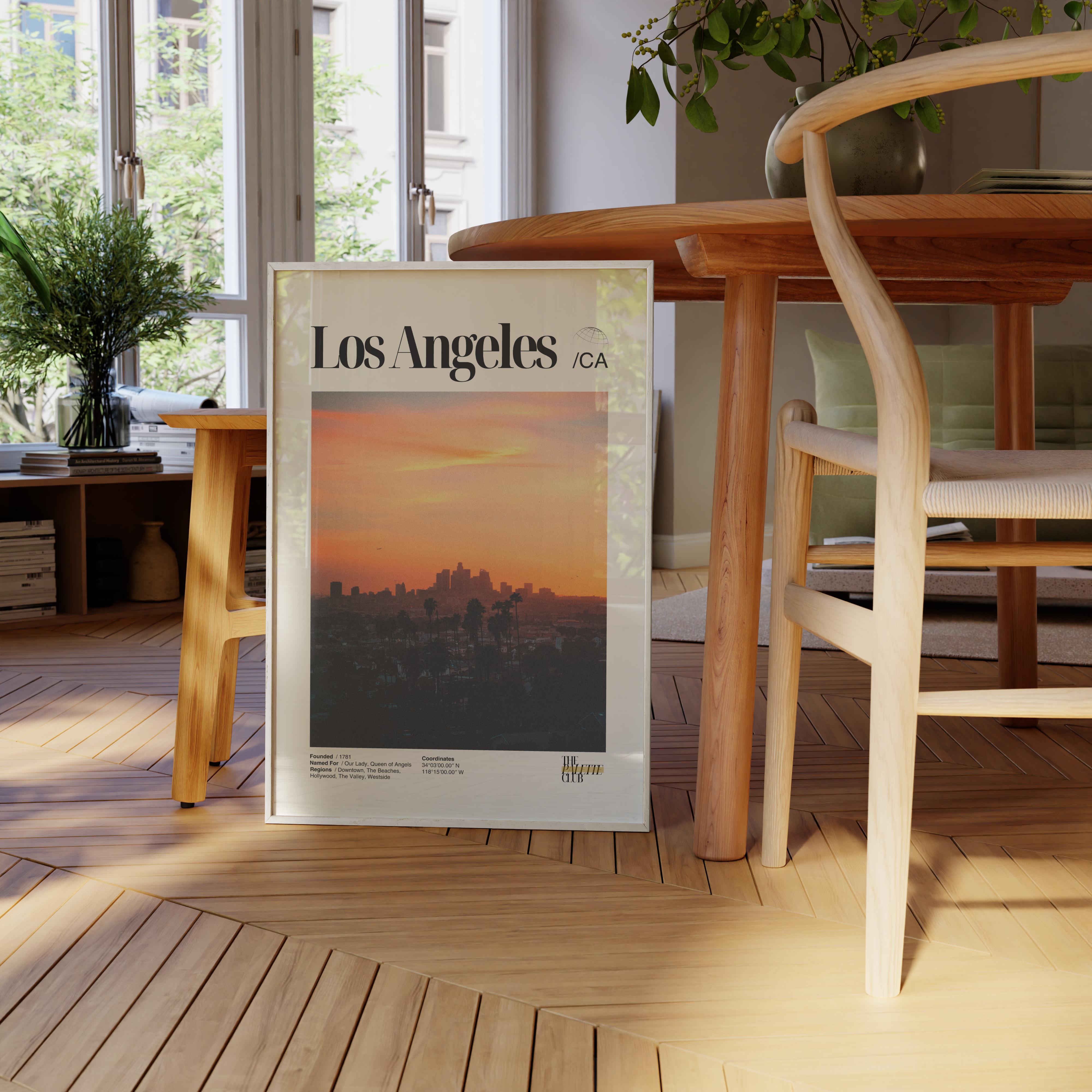 Los Angeles Sunset Skyline Print