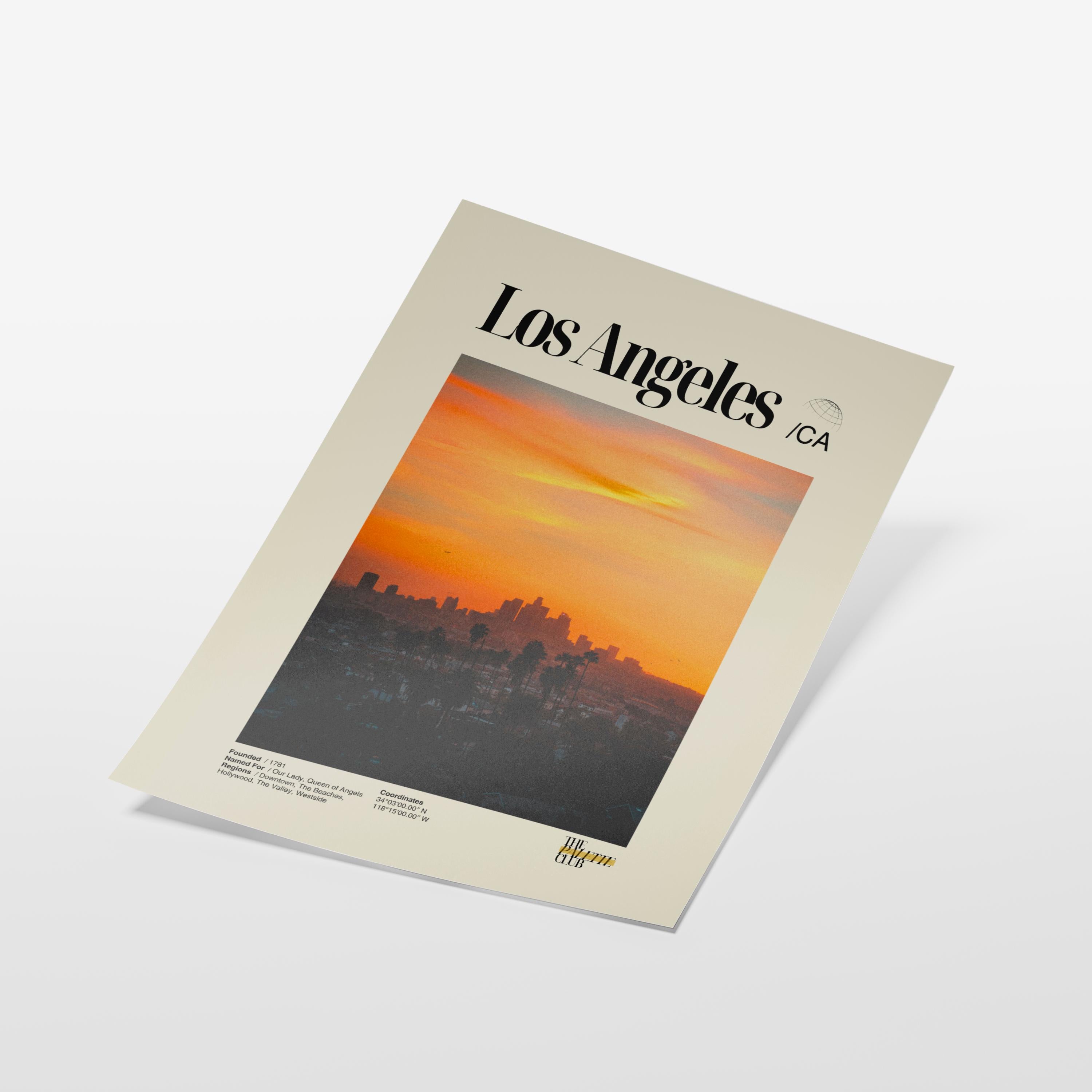Los Angeles Sunset Skyline Print