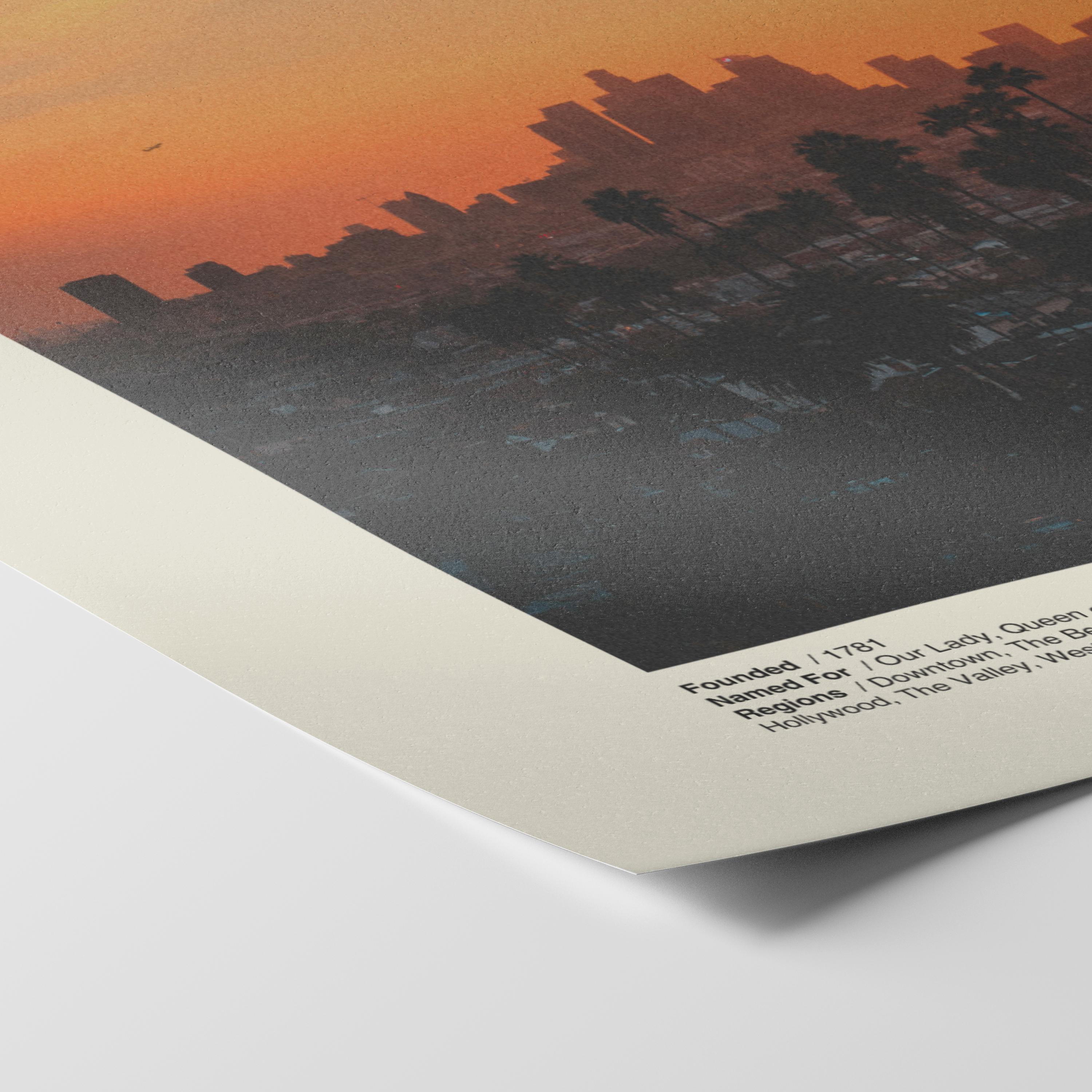 Los Angeles Sunset Skyline Print
