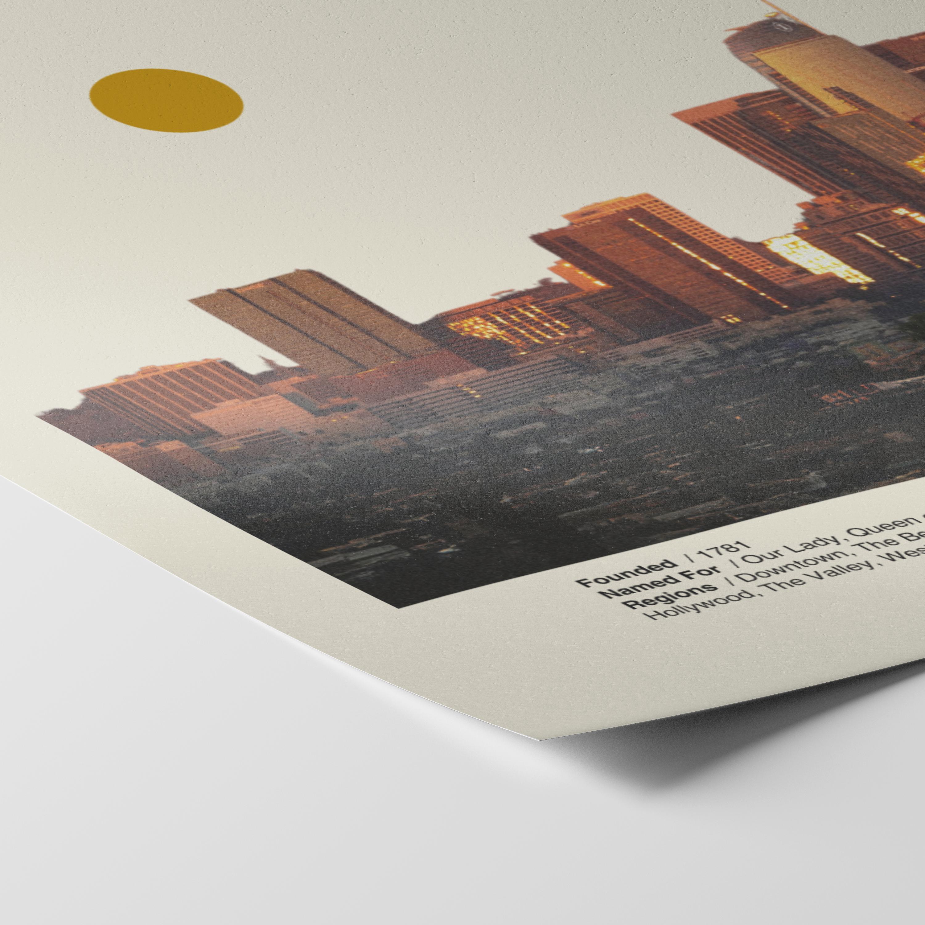 Los Angeles Sunset Skyline Print v3