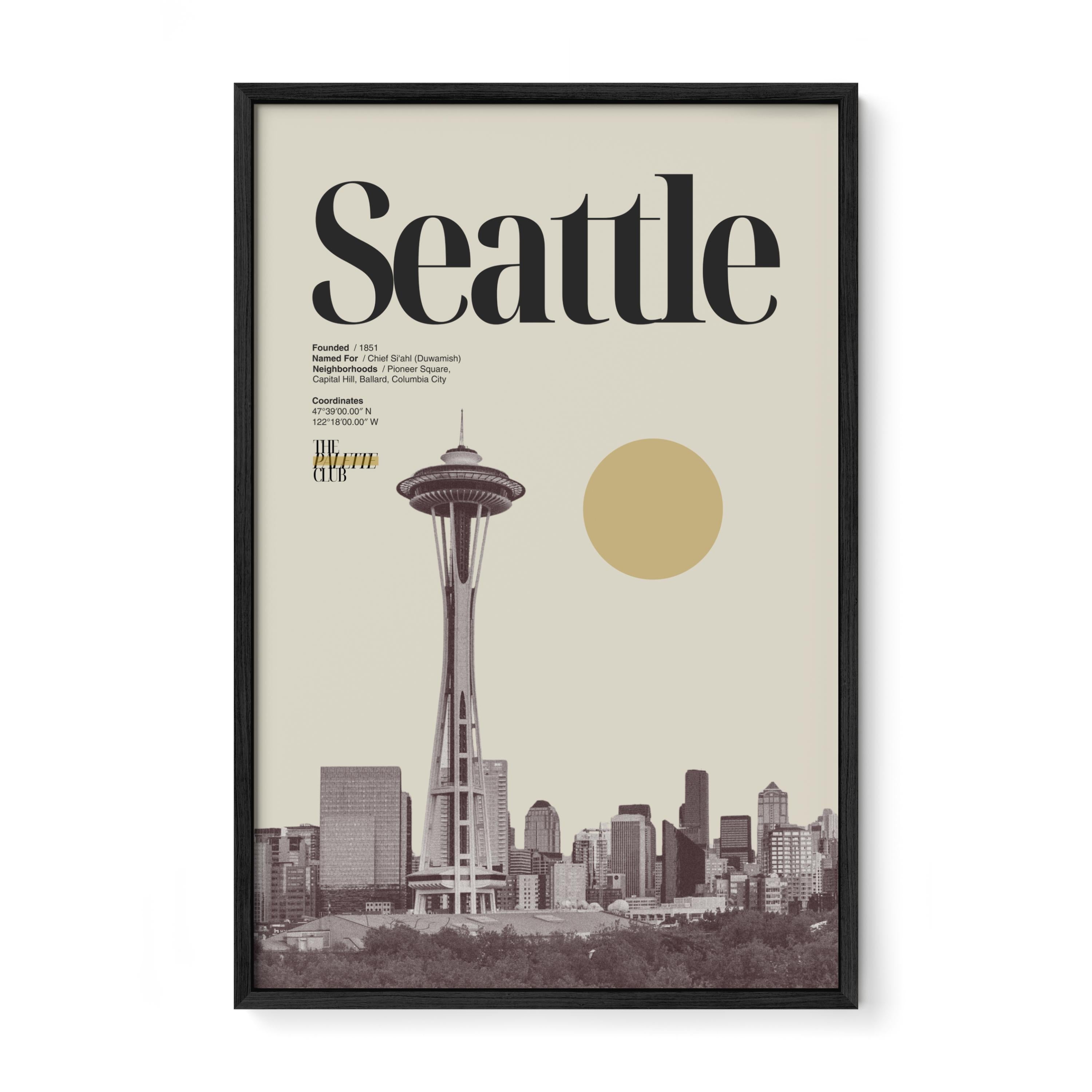 Seattle Skyline Print v2