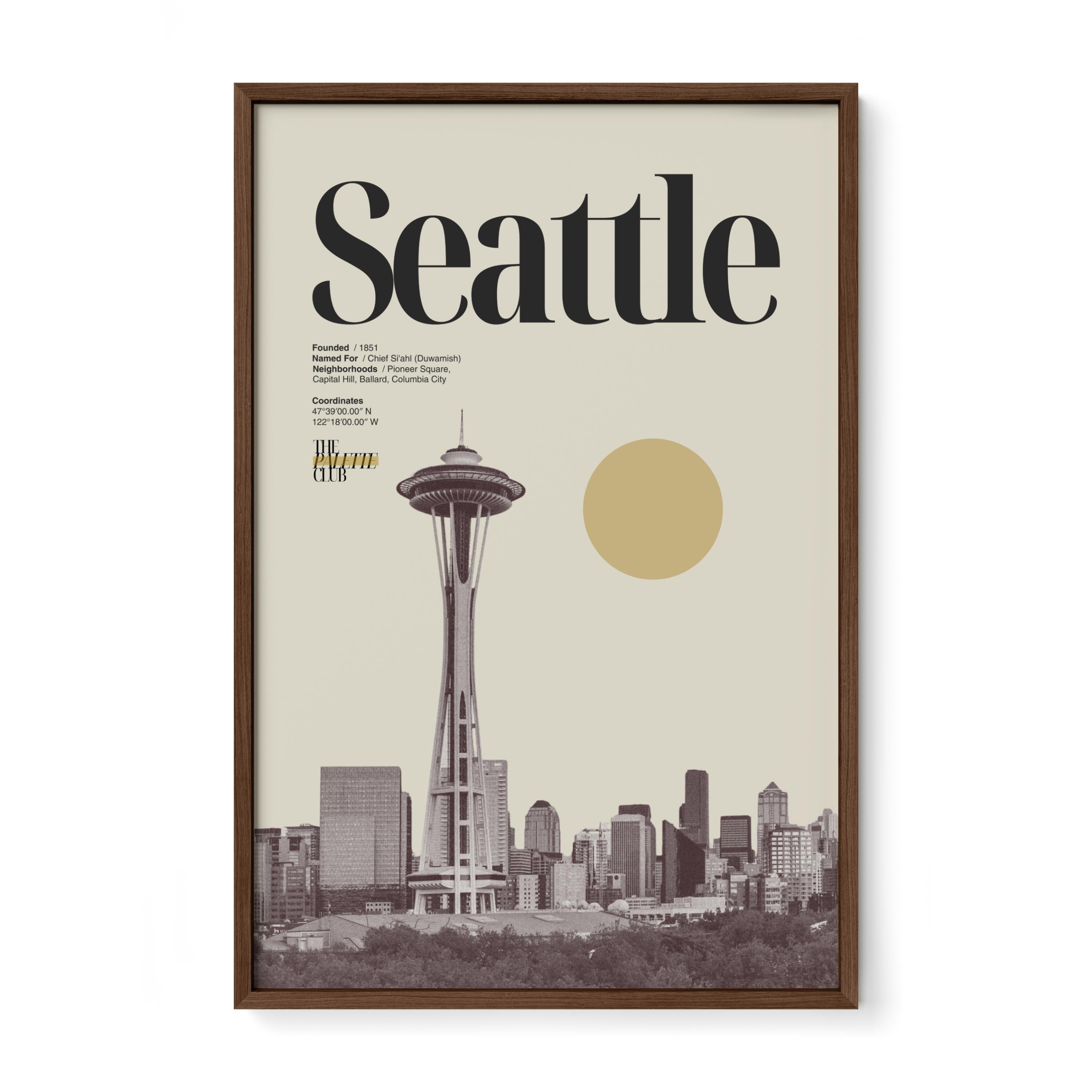 Seattle Skyline Print v2