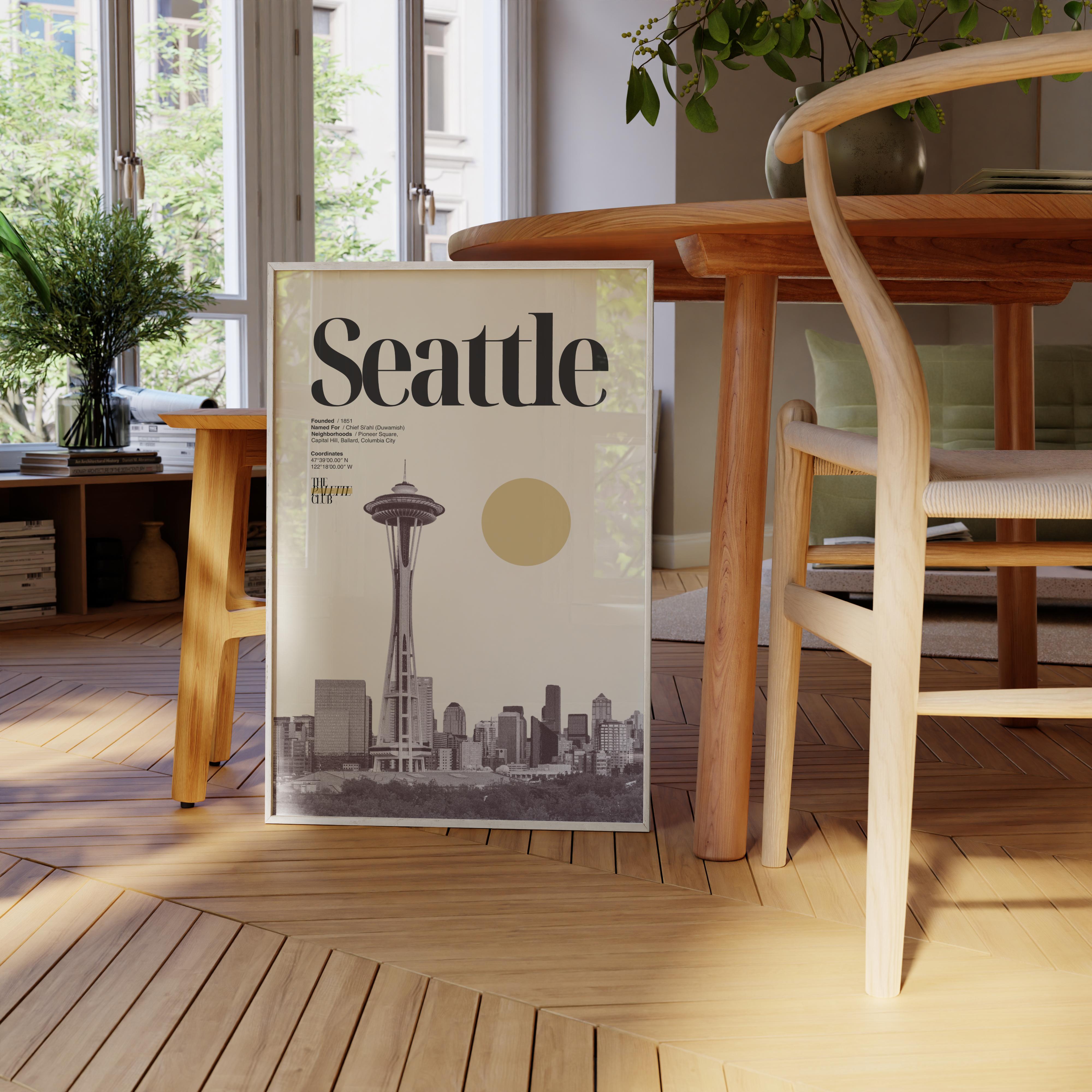 Seattle Skyline Print v2