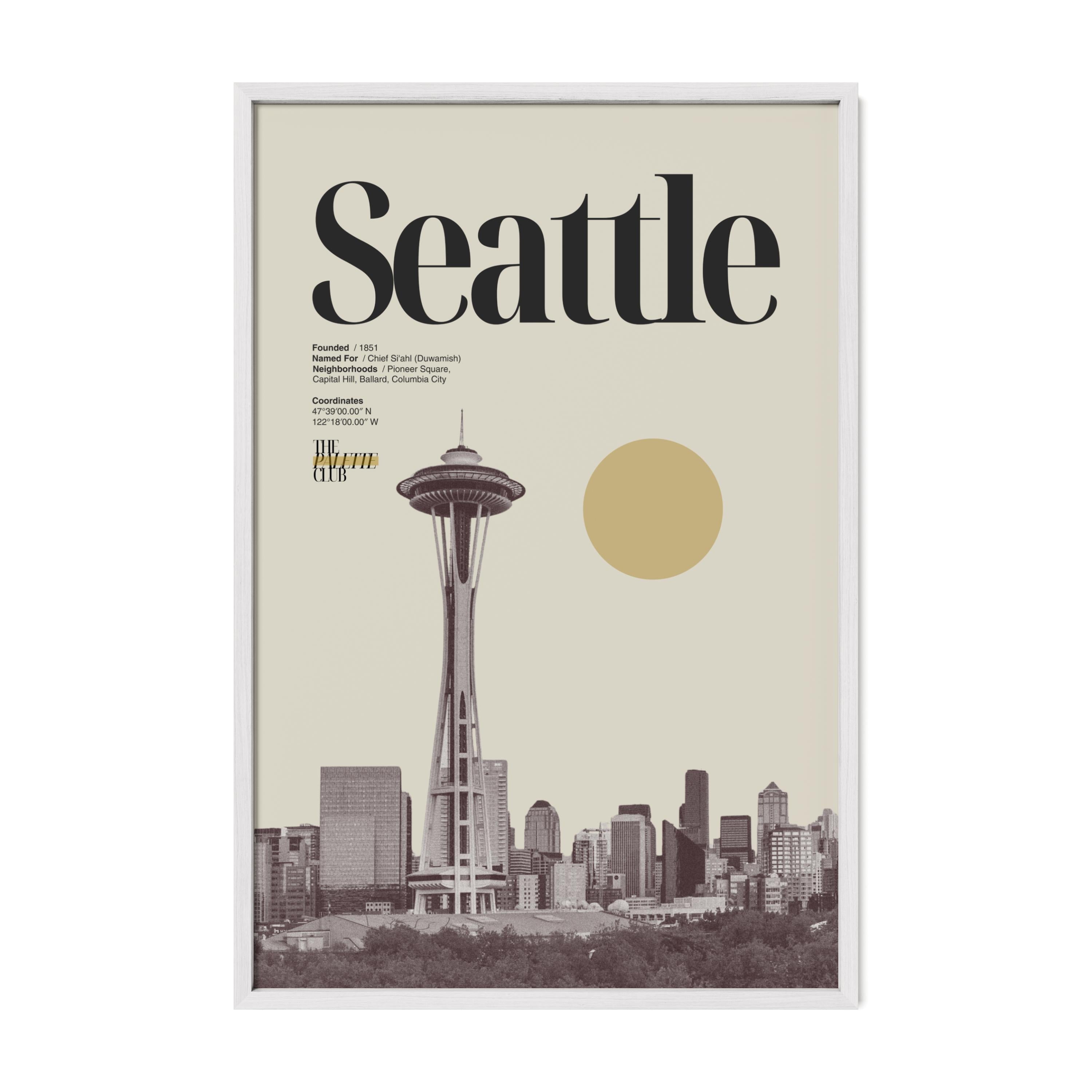 Seattle Skyline Print v2