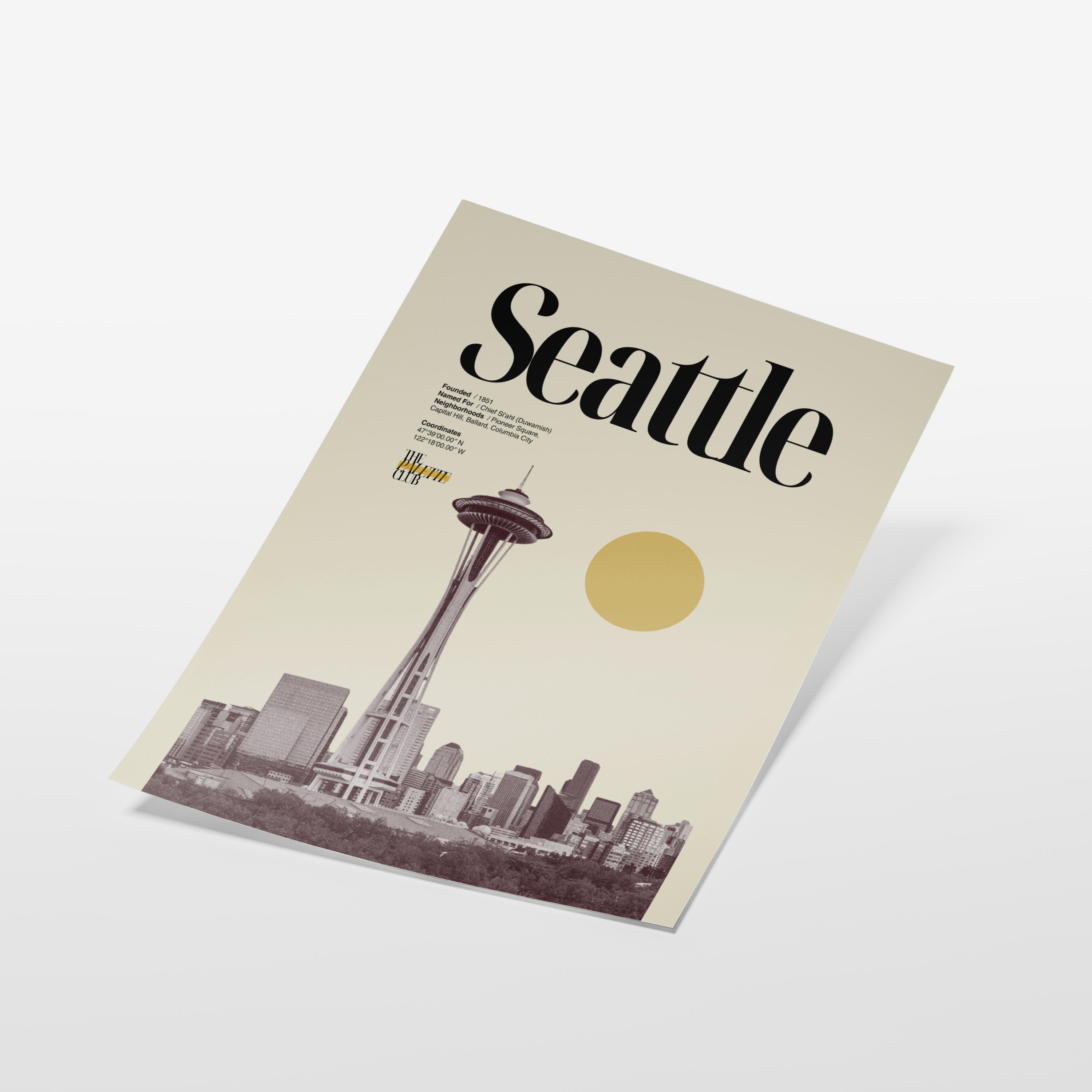 Seattle Skyline Print v2