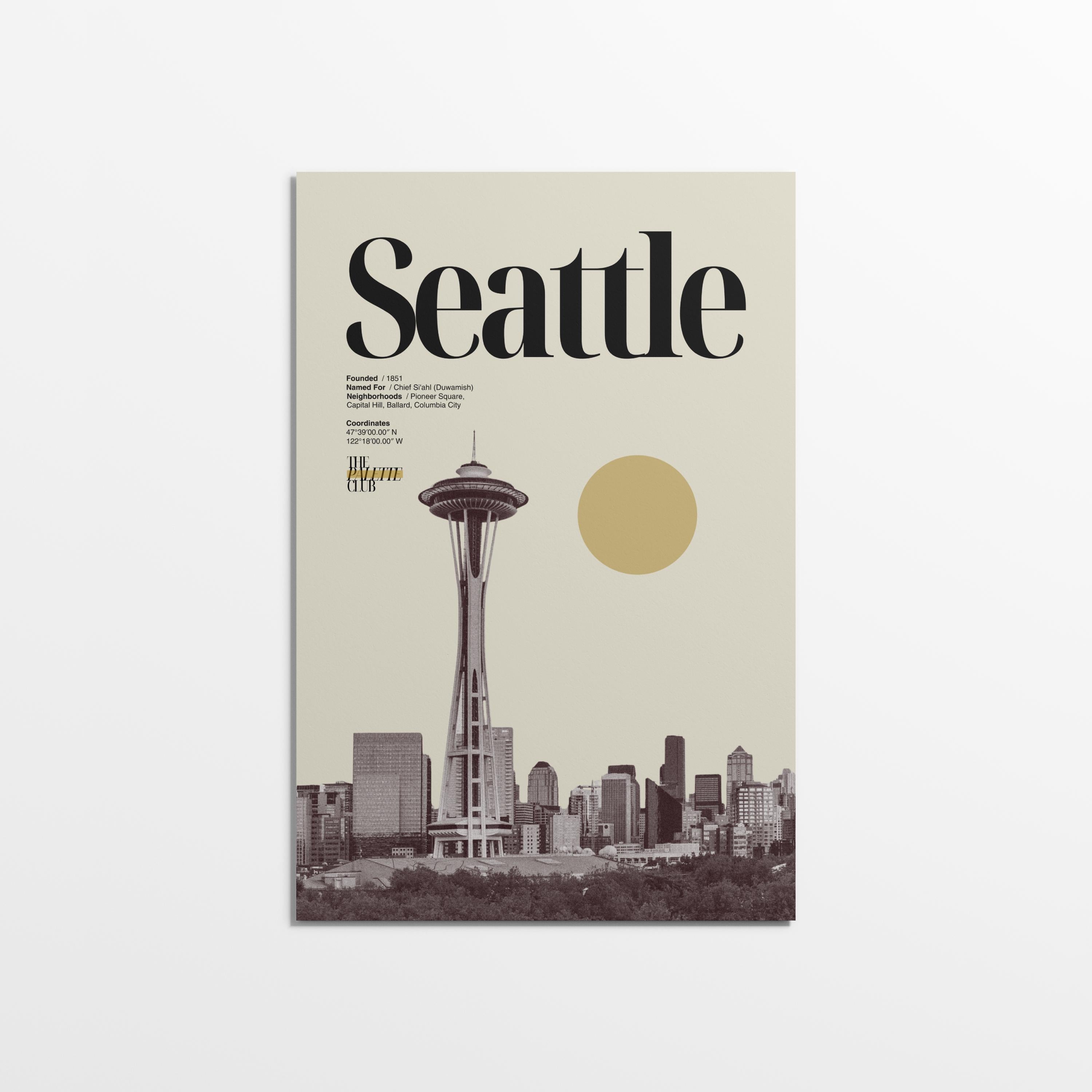 Seattle Skyline Print v2