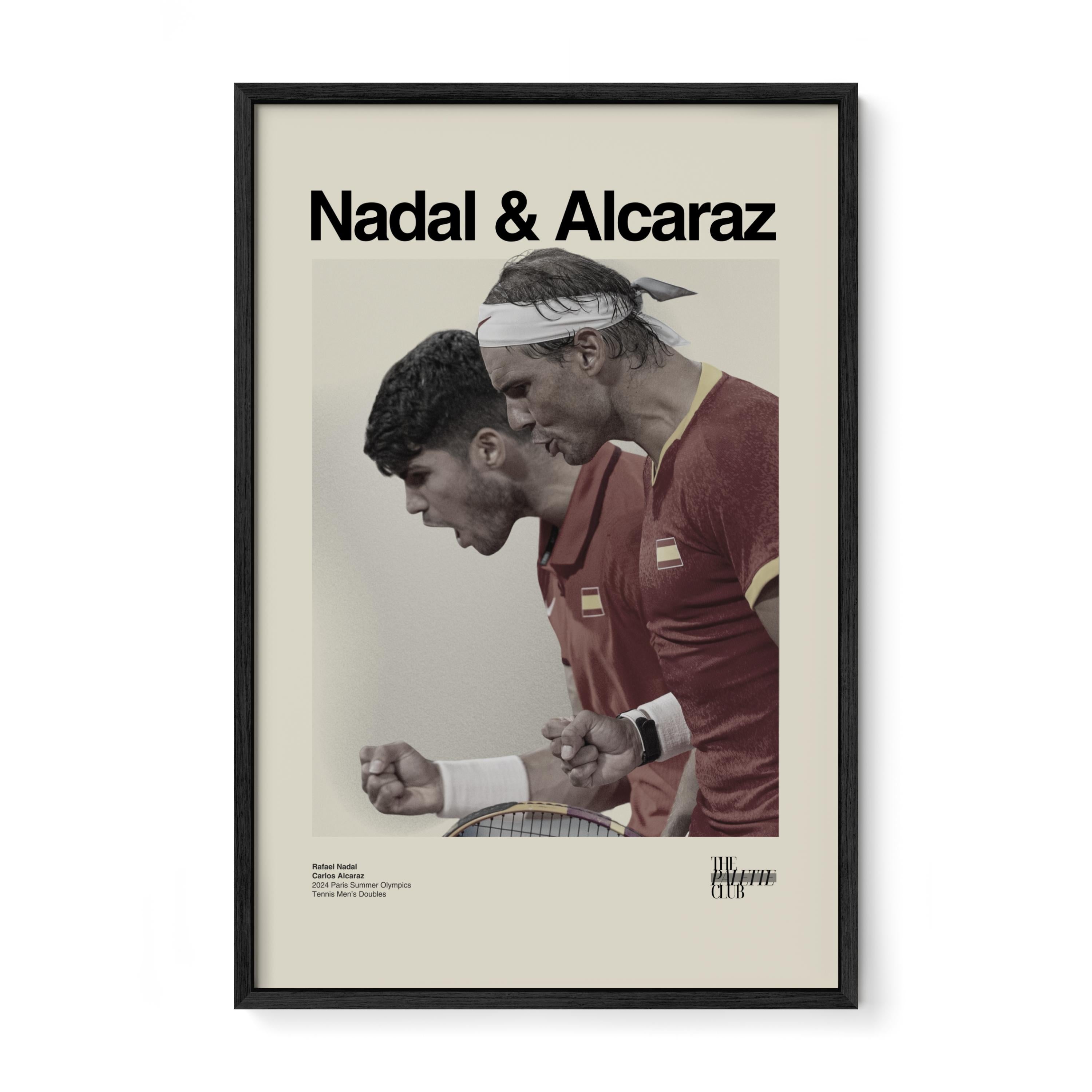 Nadal and Alcaraz Spain 2024 Olympics Print