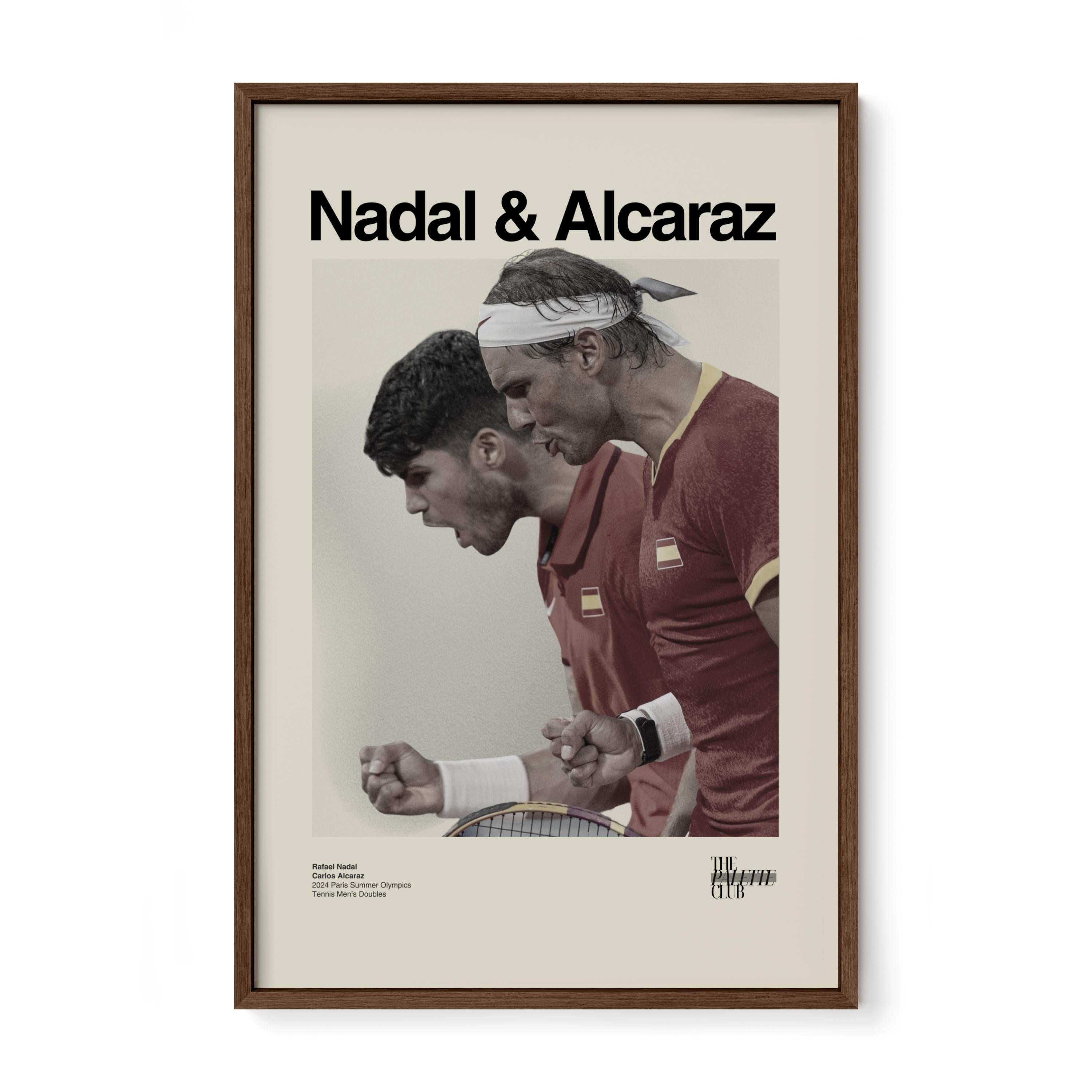 Nadal and Alcaraz Spain 2024 Olympics Print
