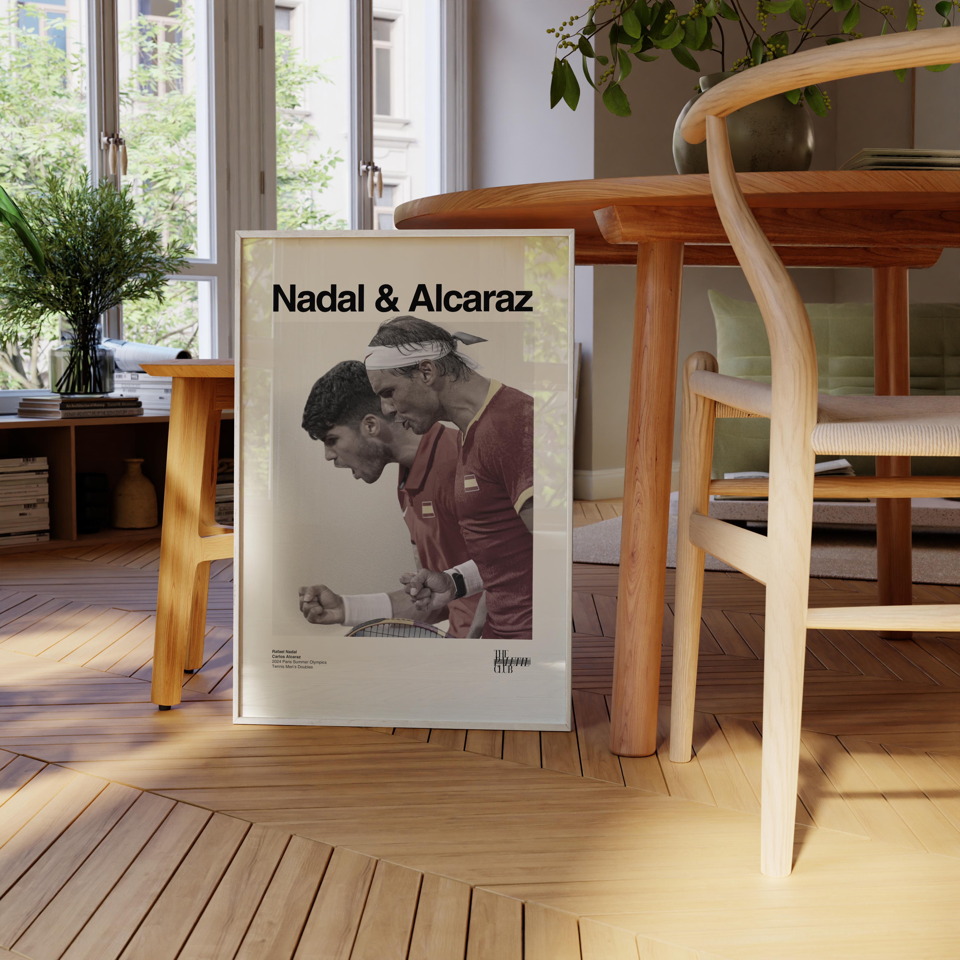 Nadal and Alcaraz Spain 2024 Olympics Print