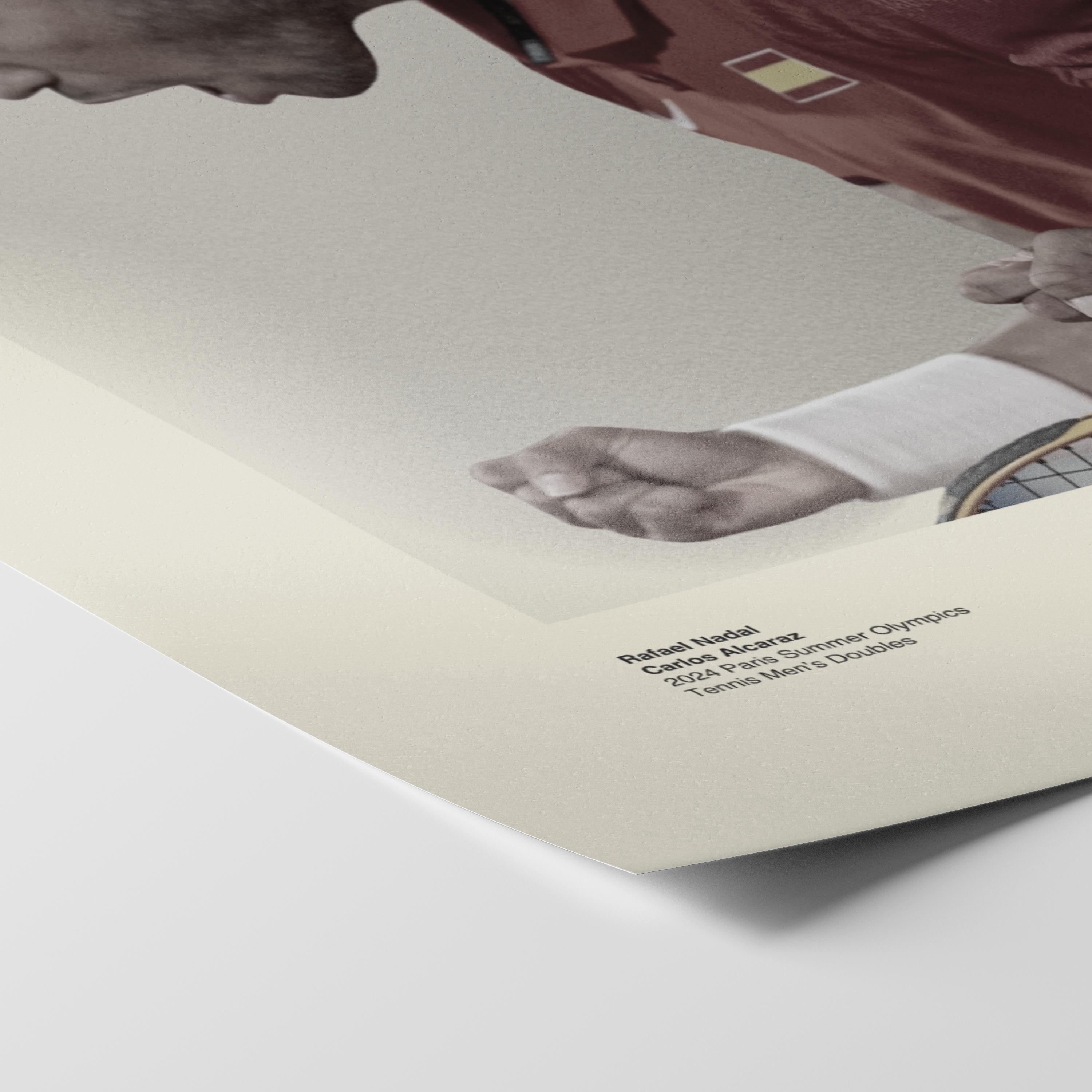Nadal and Alcaraz Spain 2024 Olympics Print