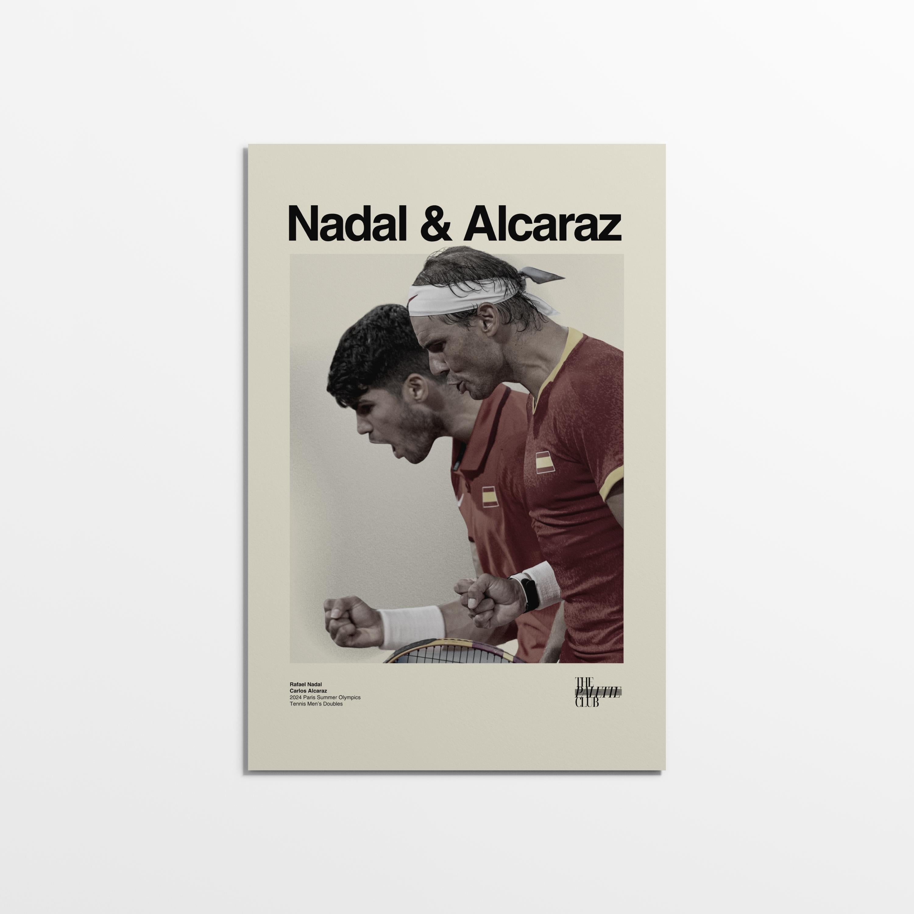 Nadal and Alcaraz Spain 2024 Olympics Print