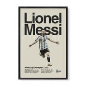 Lionel Messi Argentina World Cup Print v4