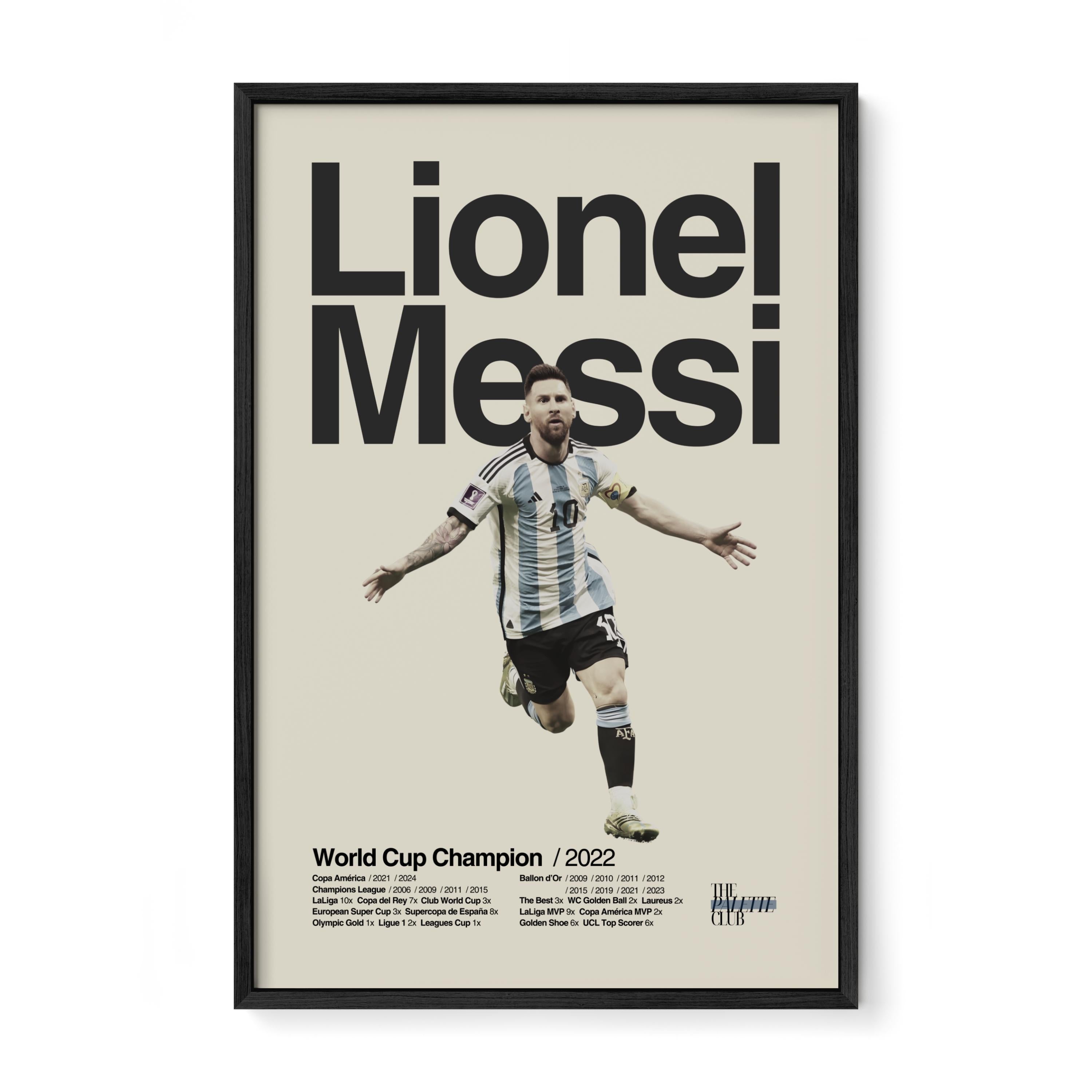 Lionel Messi Argentina World Cup Print v4
