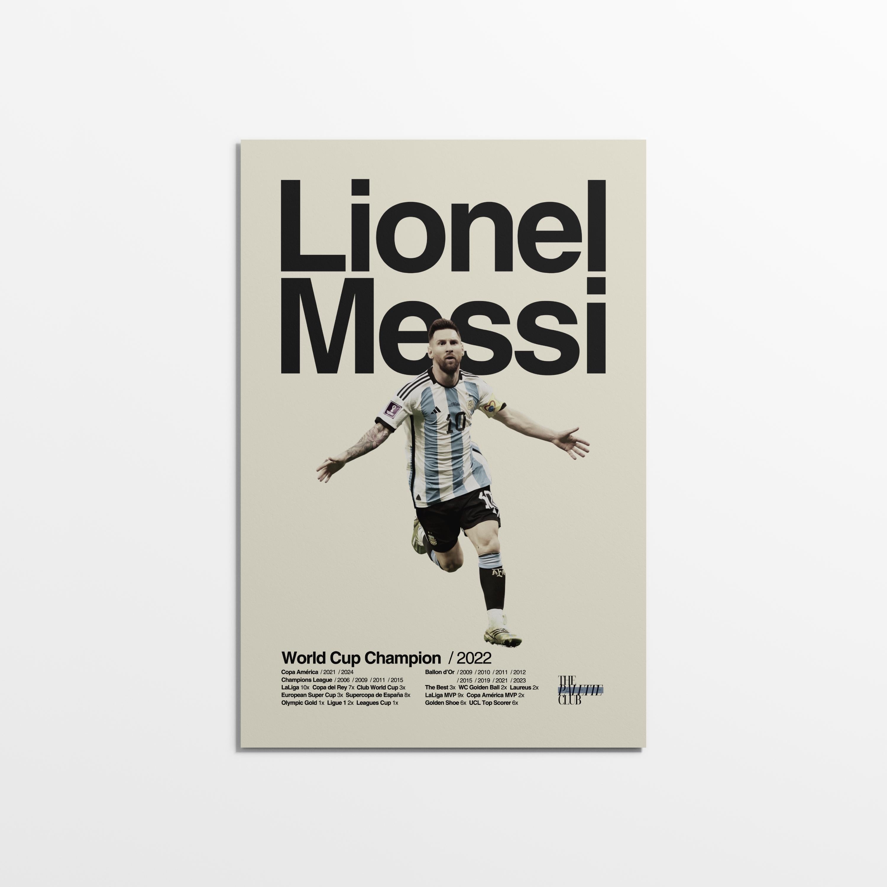 Lionel Messi Argentina World Cup Print v4