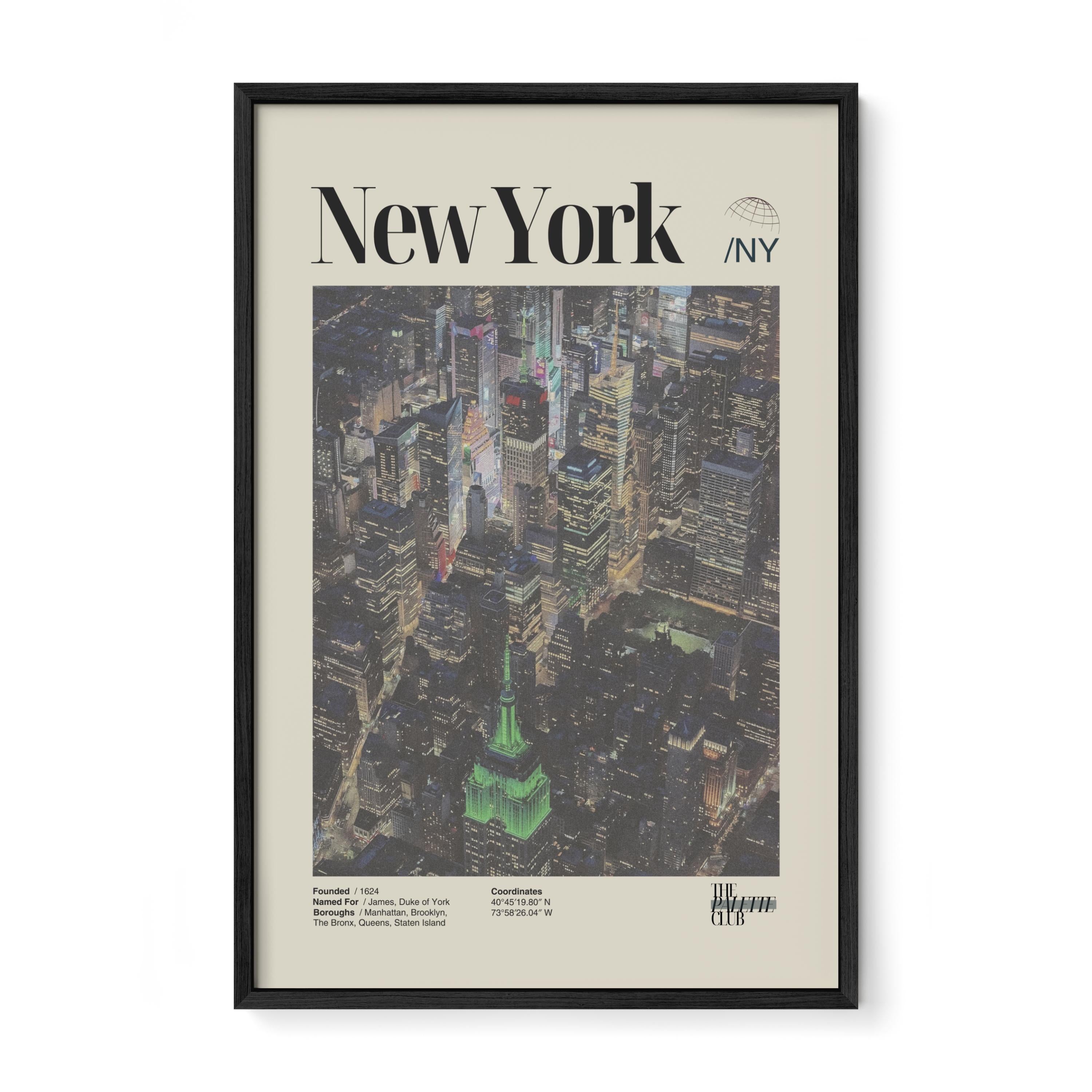 New York City Nighttime Skyline Print v3
