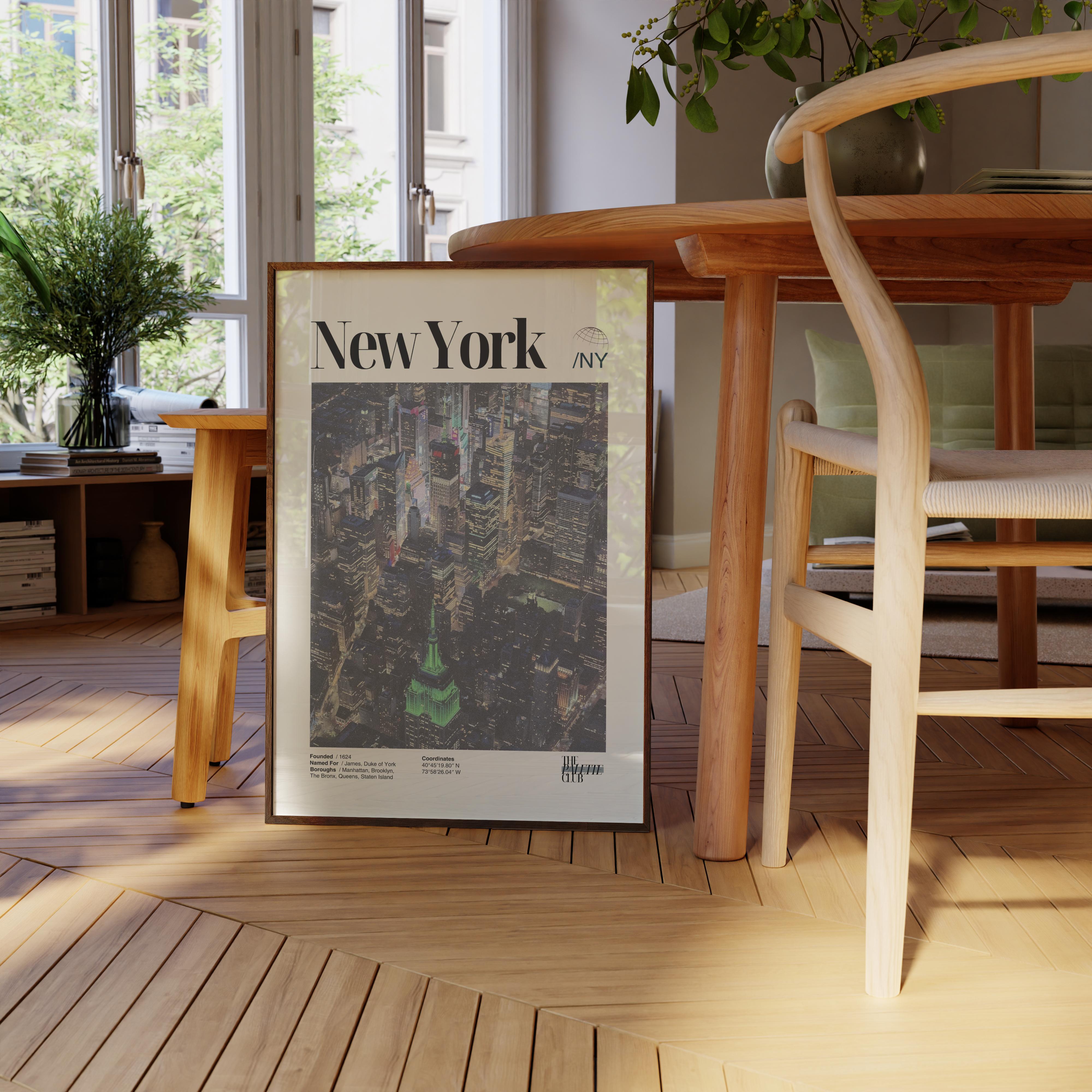 New York City Nighttime Skyline Print v3