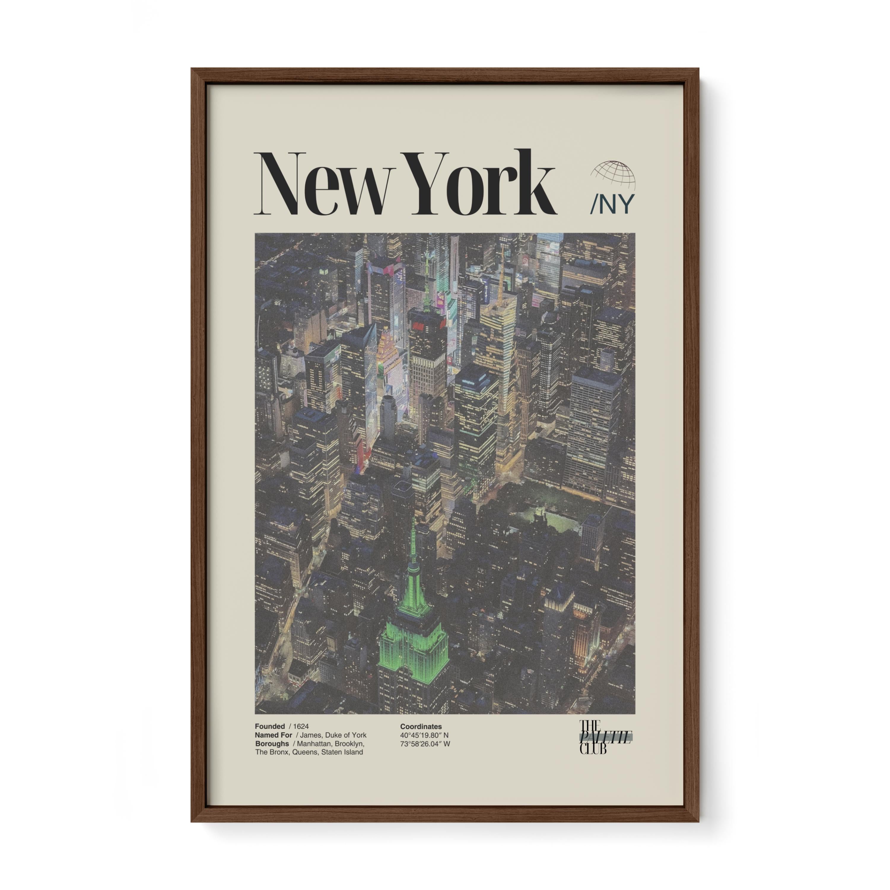 New York City Nighttime Skyline Print v3