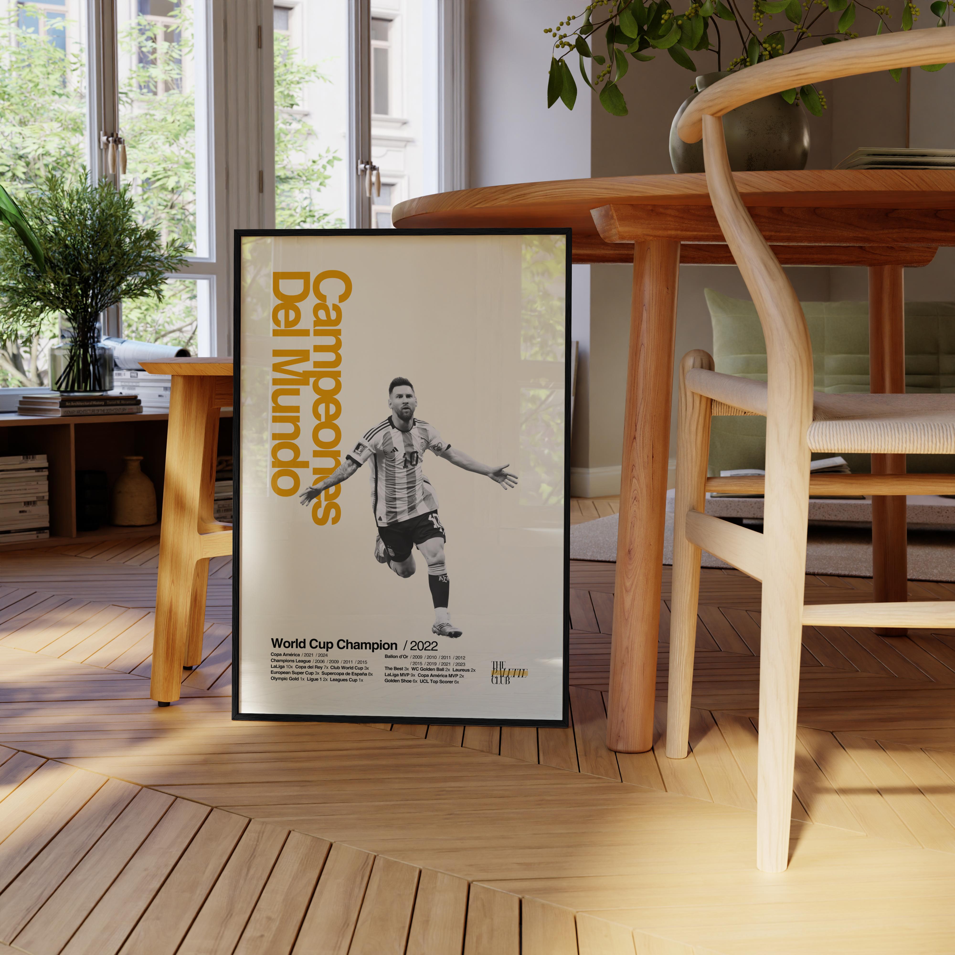 Lionel Messi Argentina 'Campeones del Mundo' Print