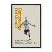Lionel Messi Argentina 'Campeones del Mundo' Print