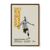 Lionel Messi Argentina 'Campeones del Mundo' Print