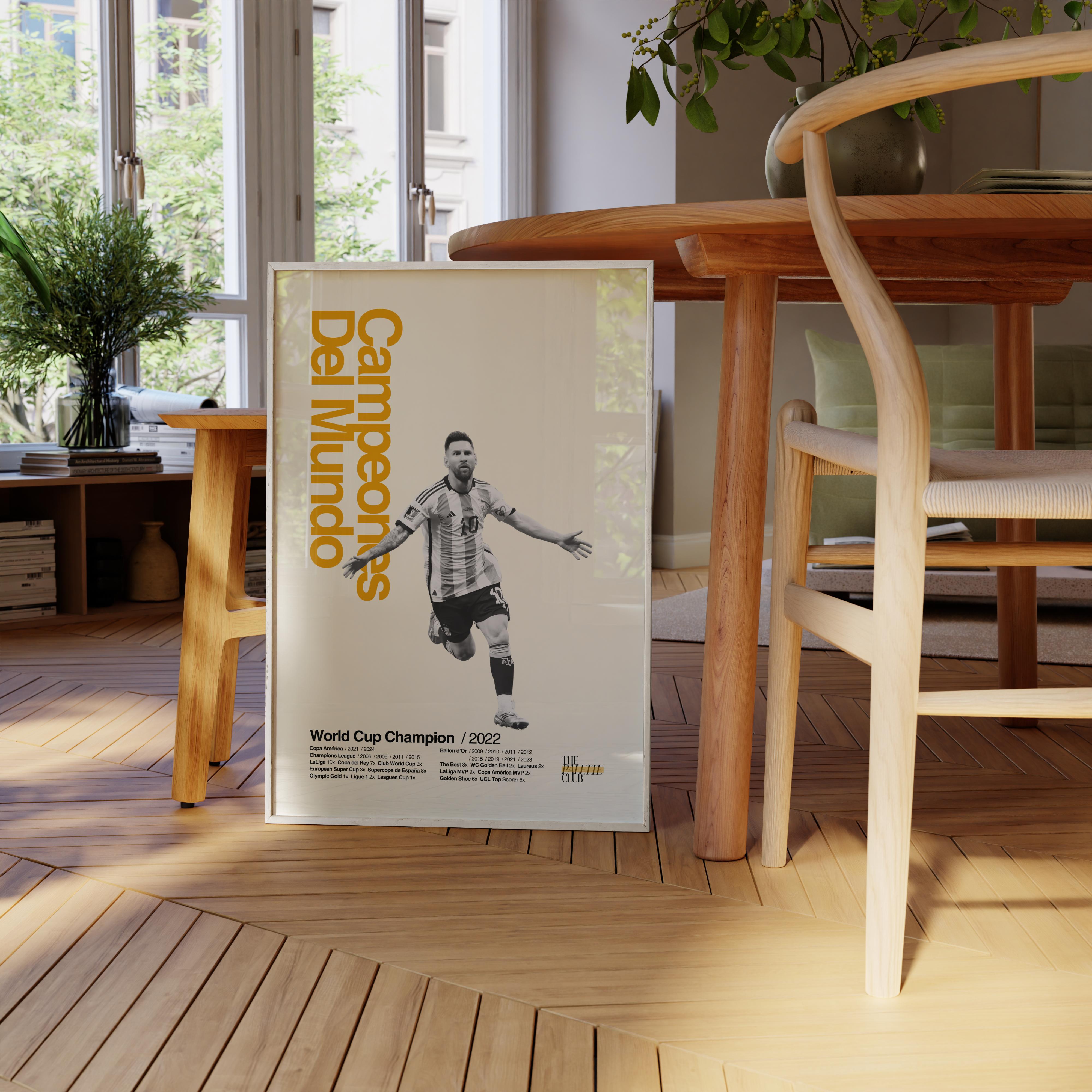 Lionel Messi Argentina 'Campeones del Mundo' Print