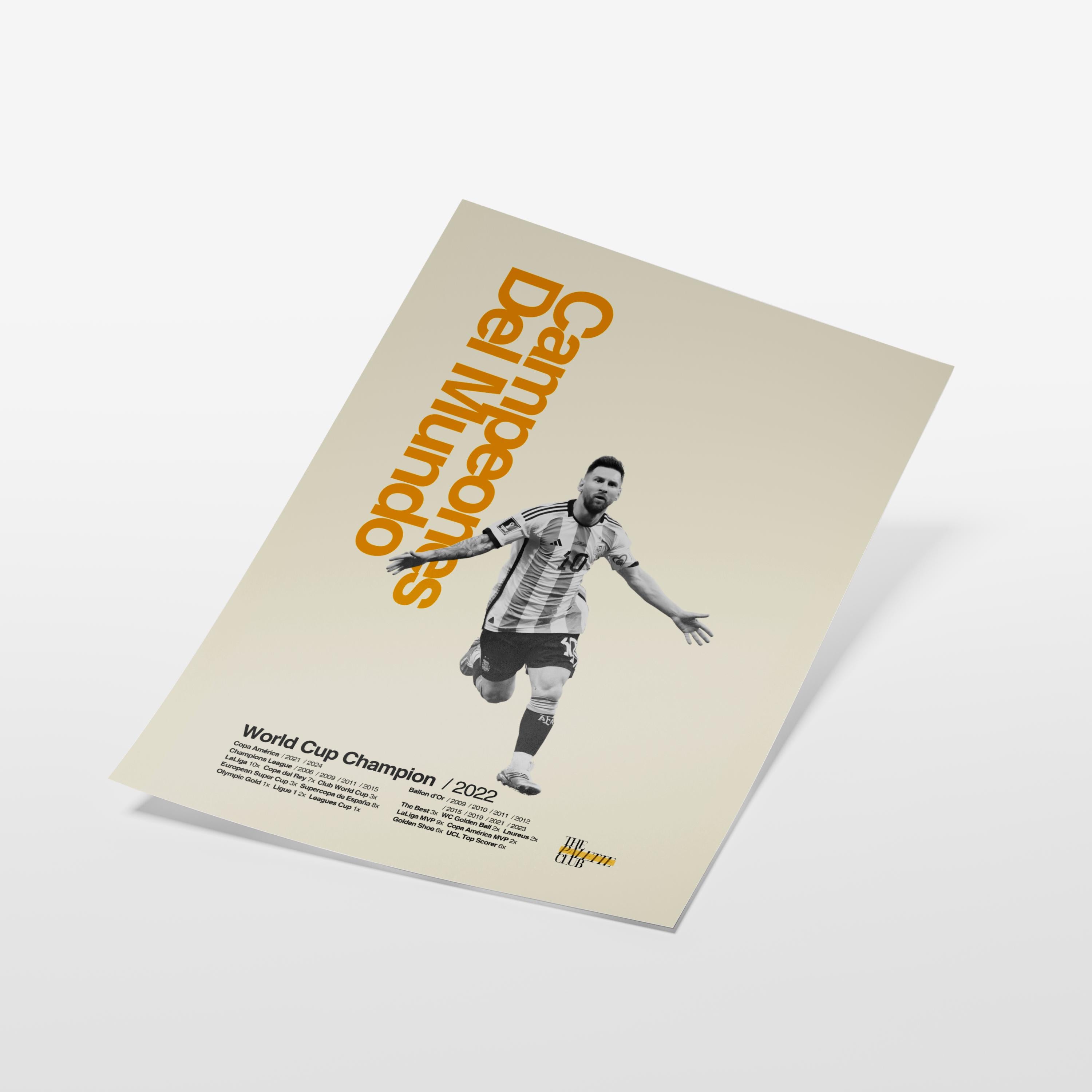 Lionel Messi Argentina 'Campeones del Mundo' Print