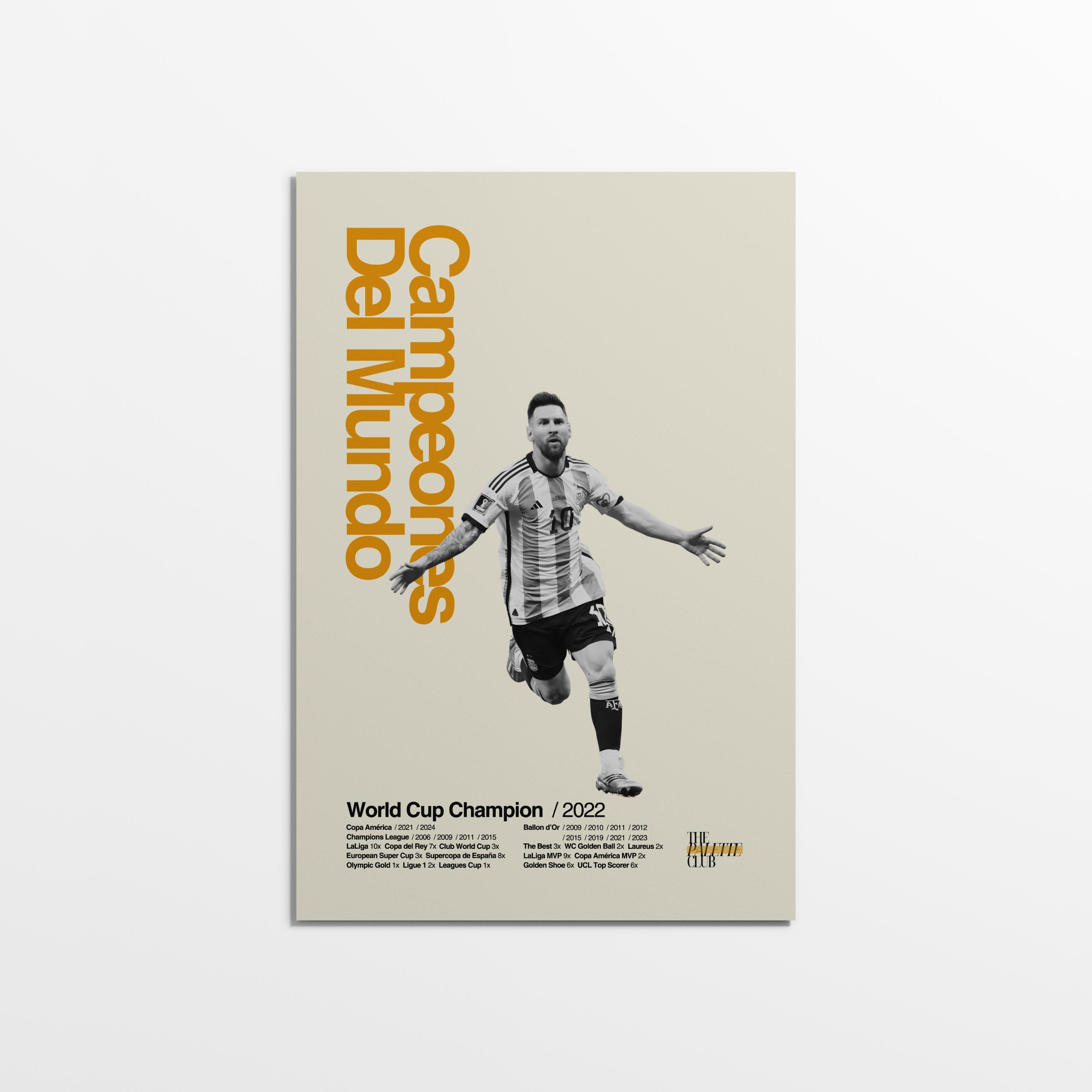 Lionel Messi Argentina 'Campeones del Mundo' Print