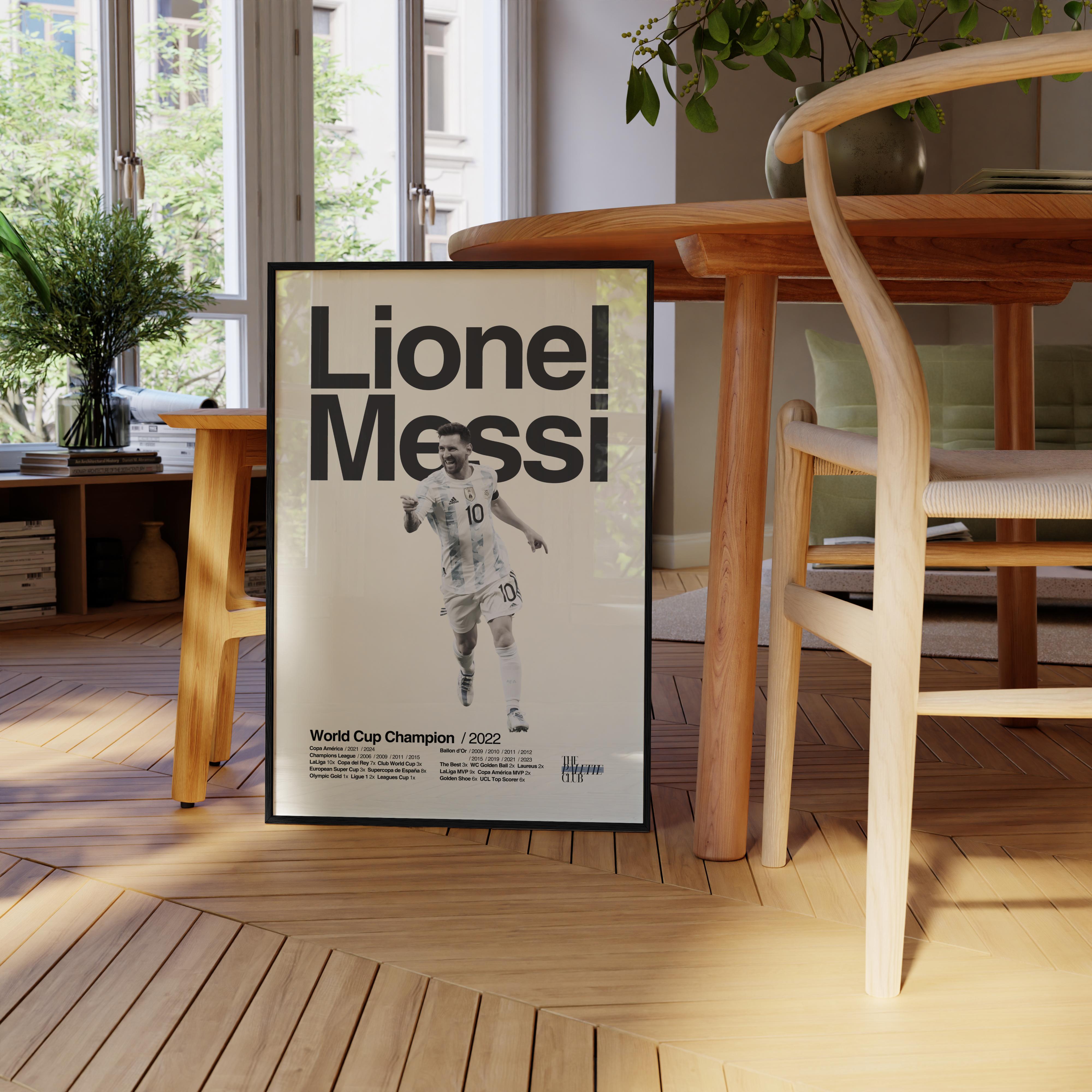 Lionel Messi Argentina World Cup Print v1