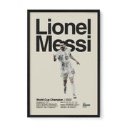 Lionel Messi Argentina World Cup Print v1