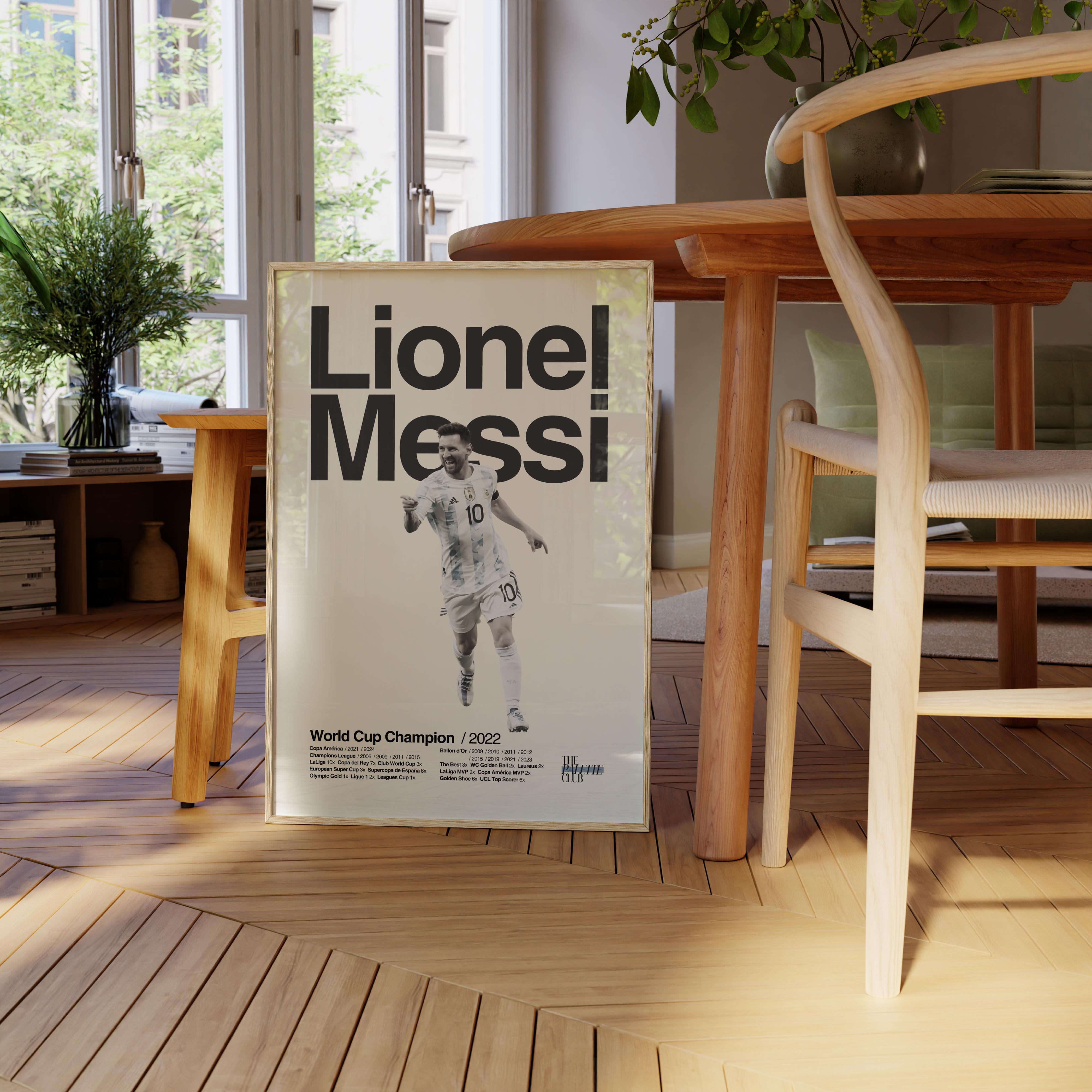 Lionel Messi Argentina World Cup Print v1