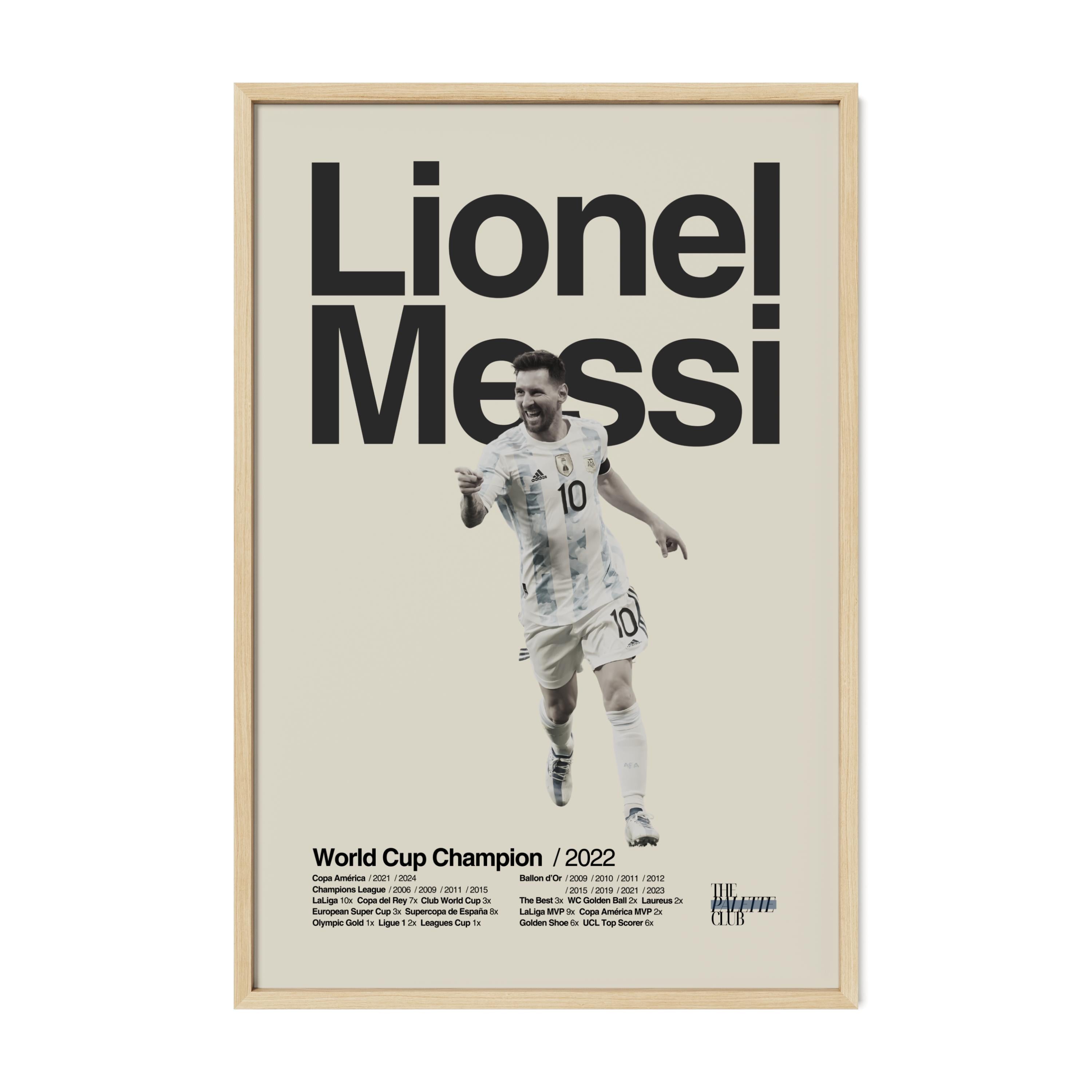 Lionel Messi Argentina World Cup Print v1