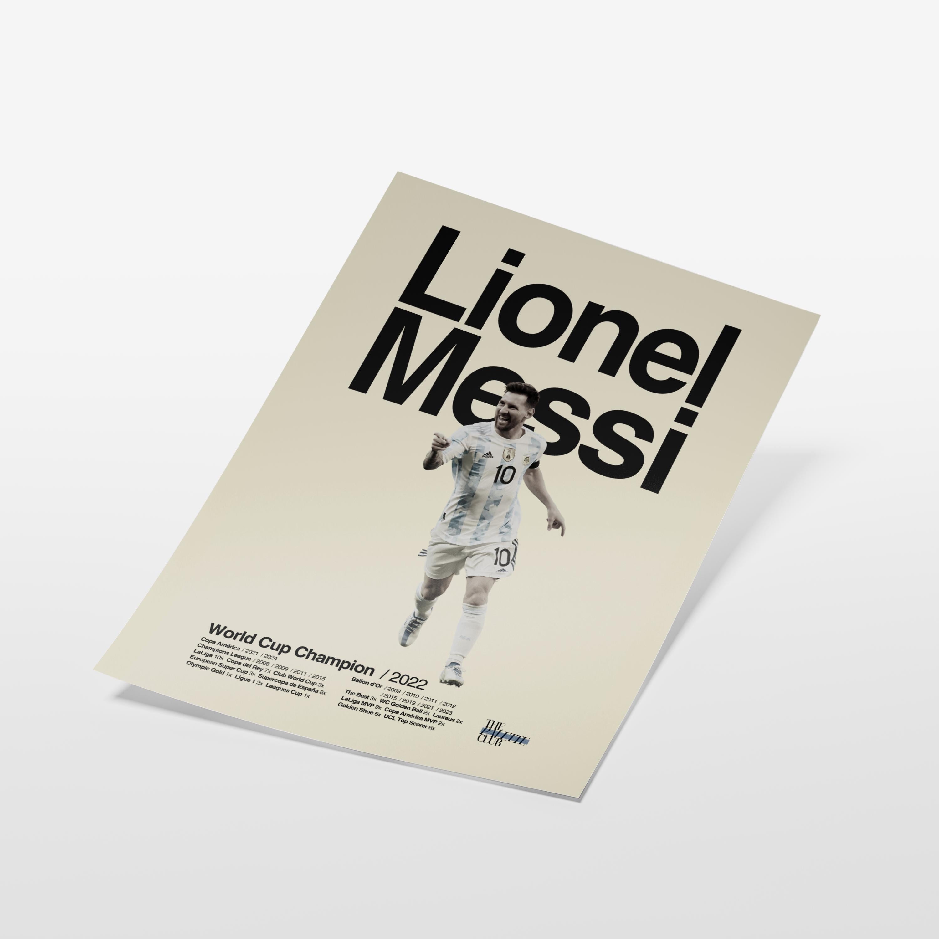 Lionel Messi Argentina World Cup Print v1