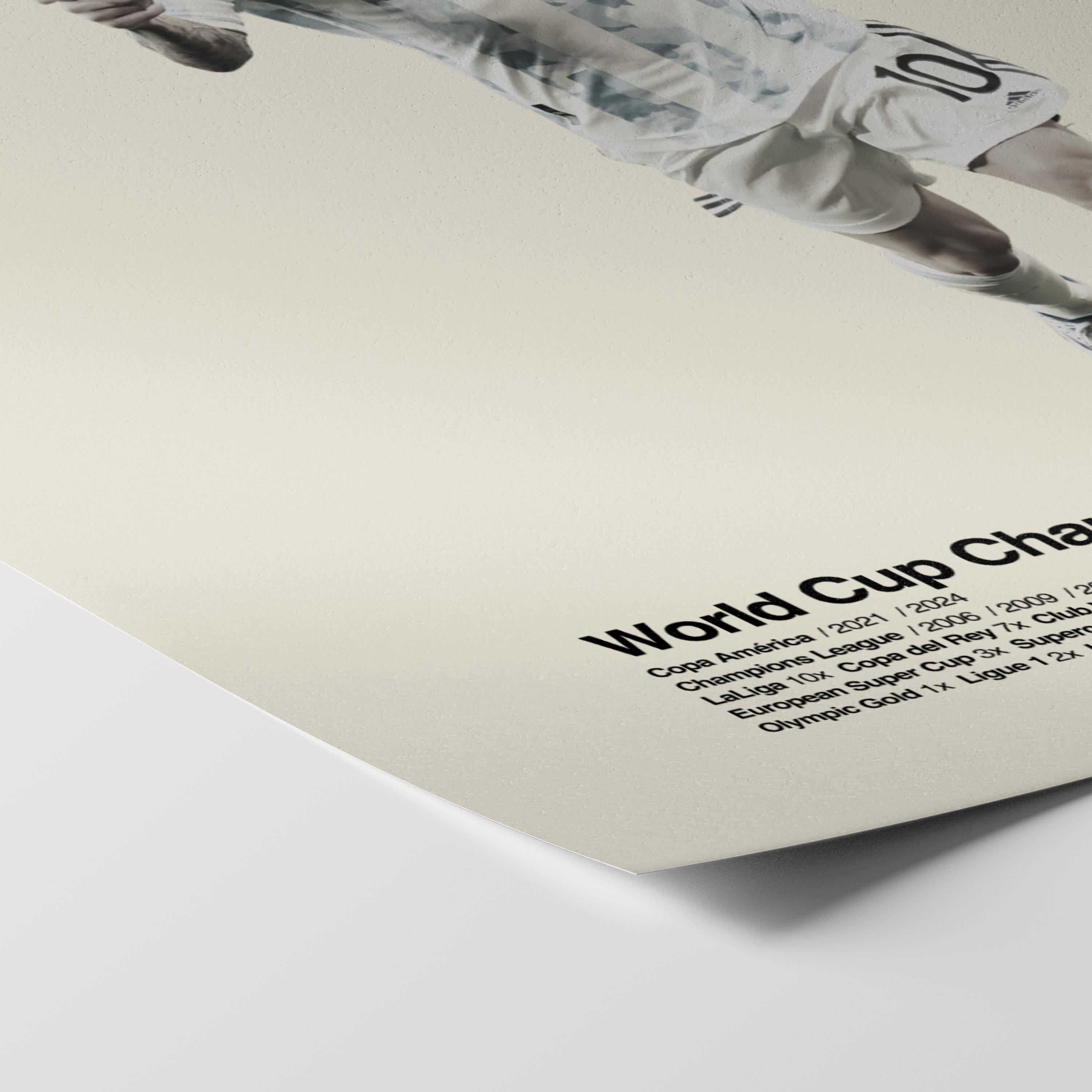 Lionel Messi Argentina World Cup Print v1