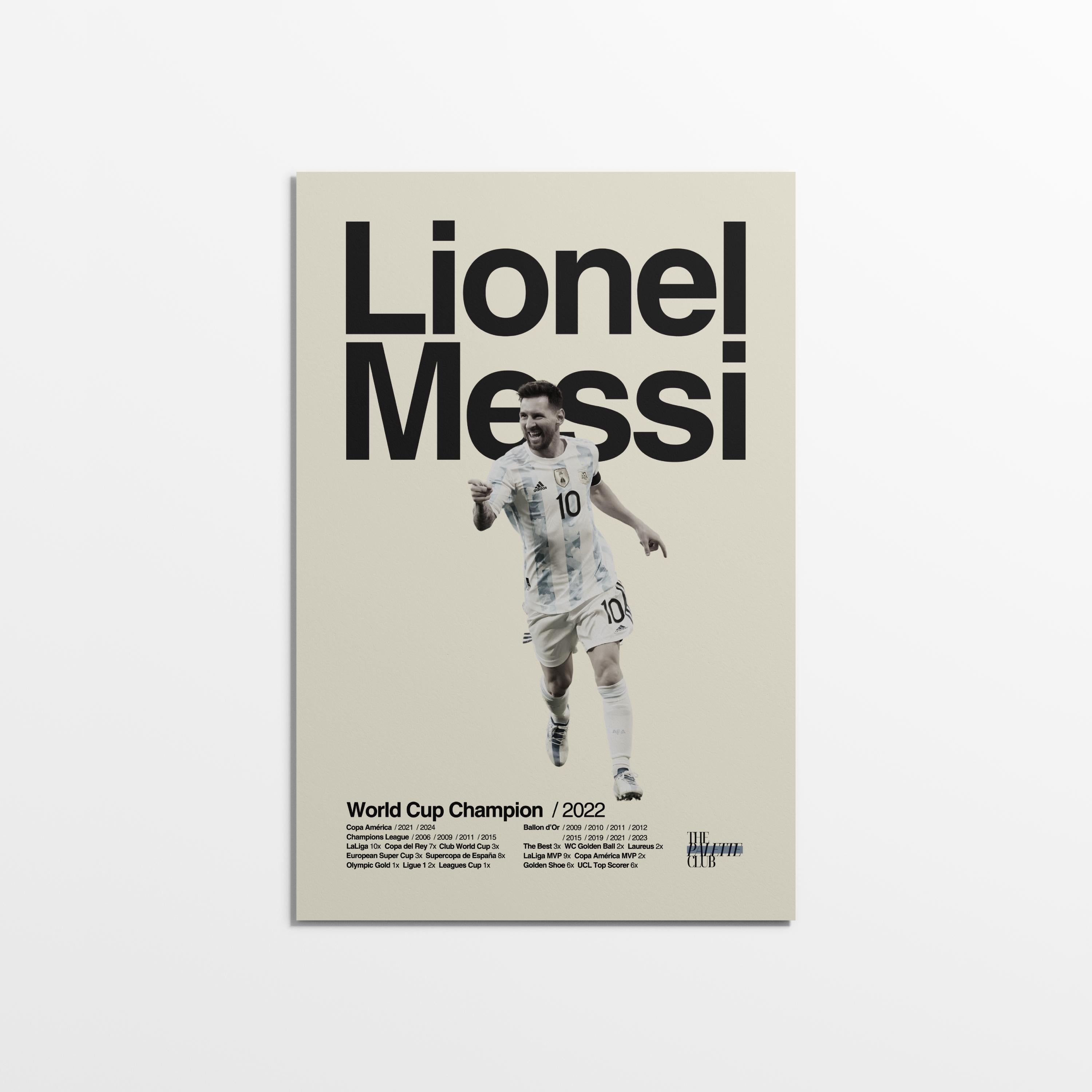 Lionel Messi Argentina World Cup Print v1