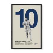 Lionel Messi "10" Argentina World Cup Print