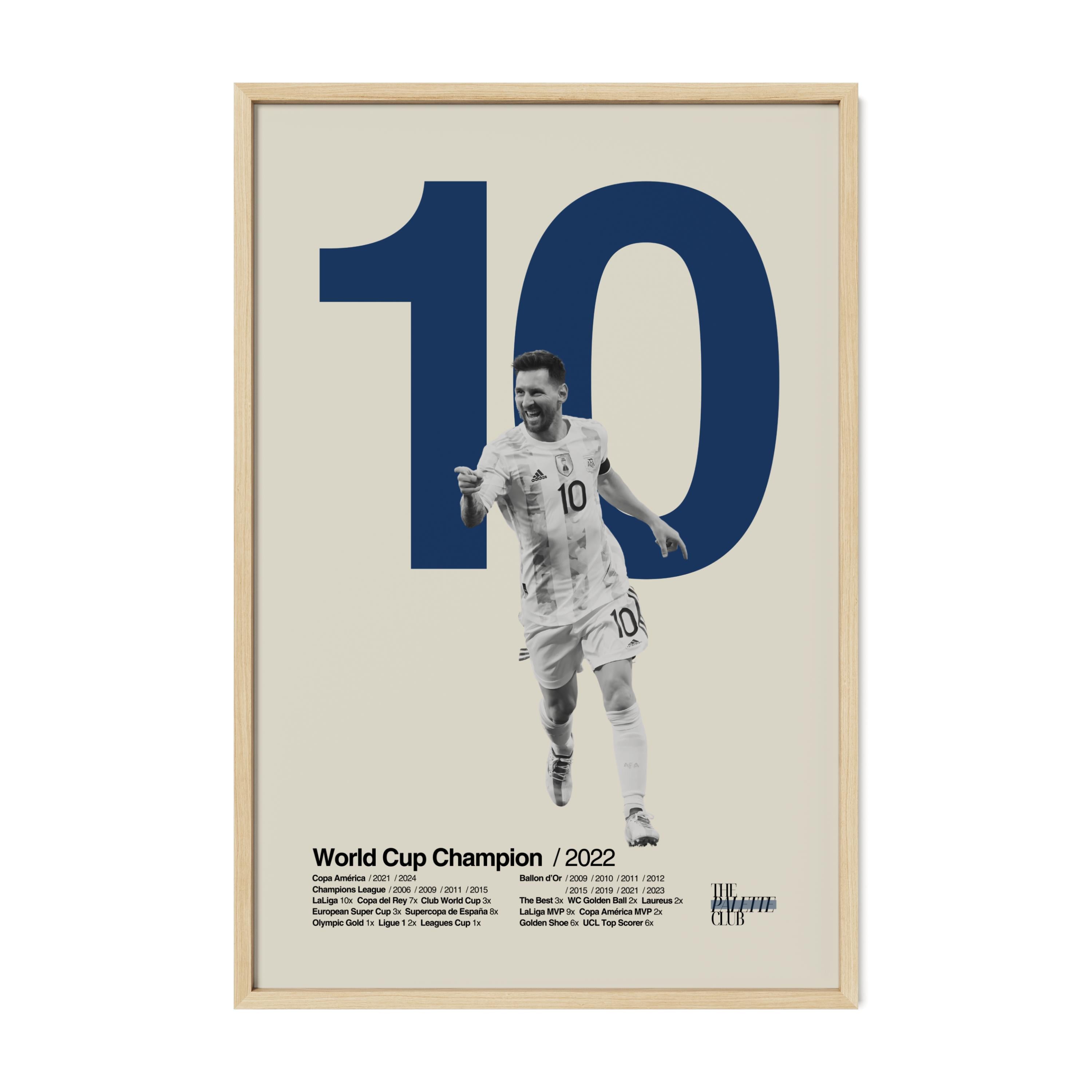 Lionel Messi "10" Argentina World Cup Print
