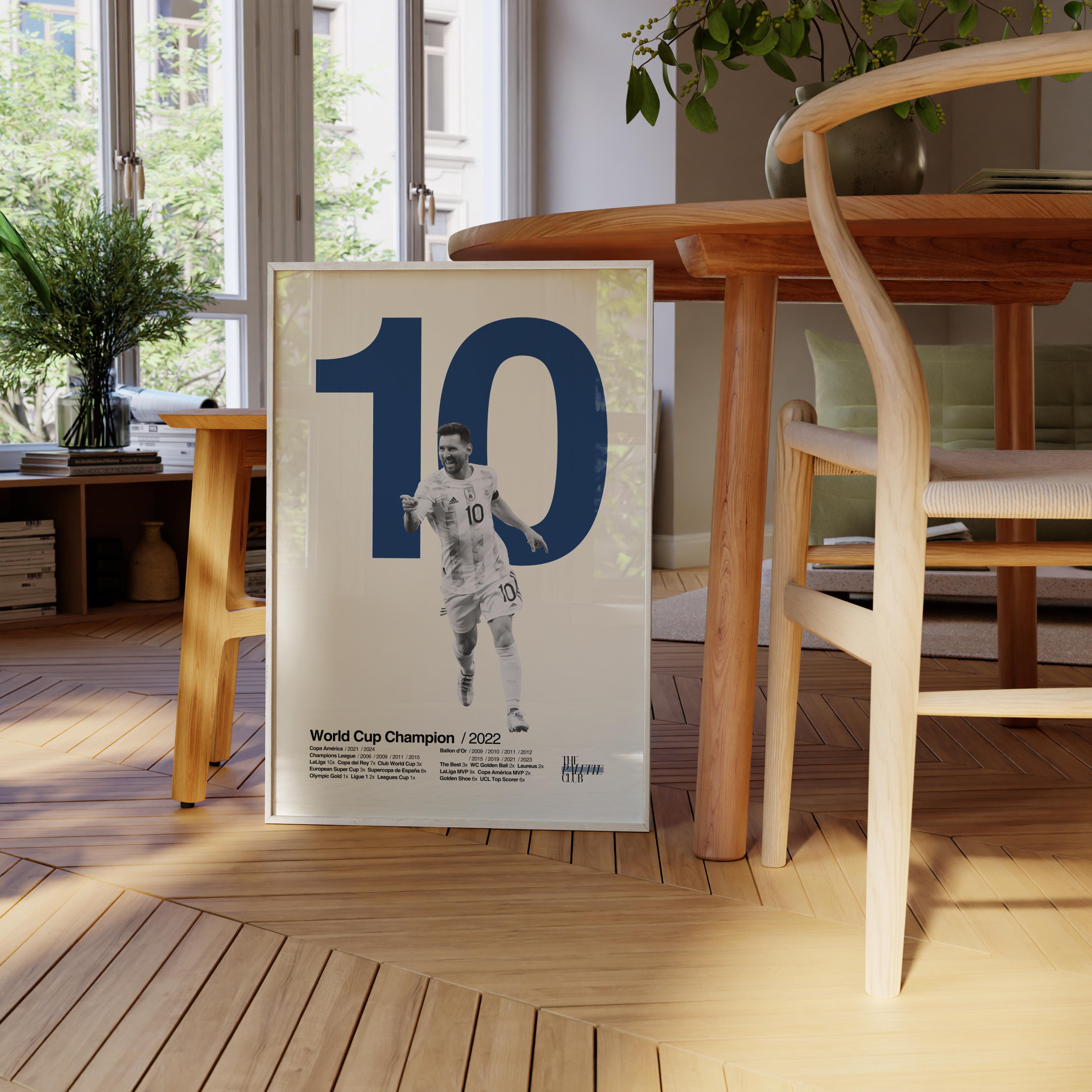 Lionel Messi "10" Argentina World Cup Print
