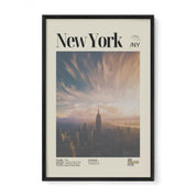 New York City Sunset Skyline Print v1