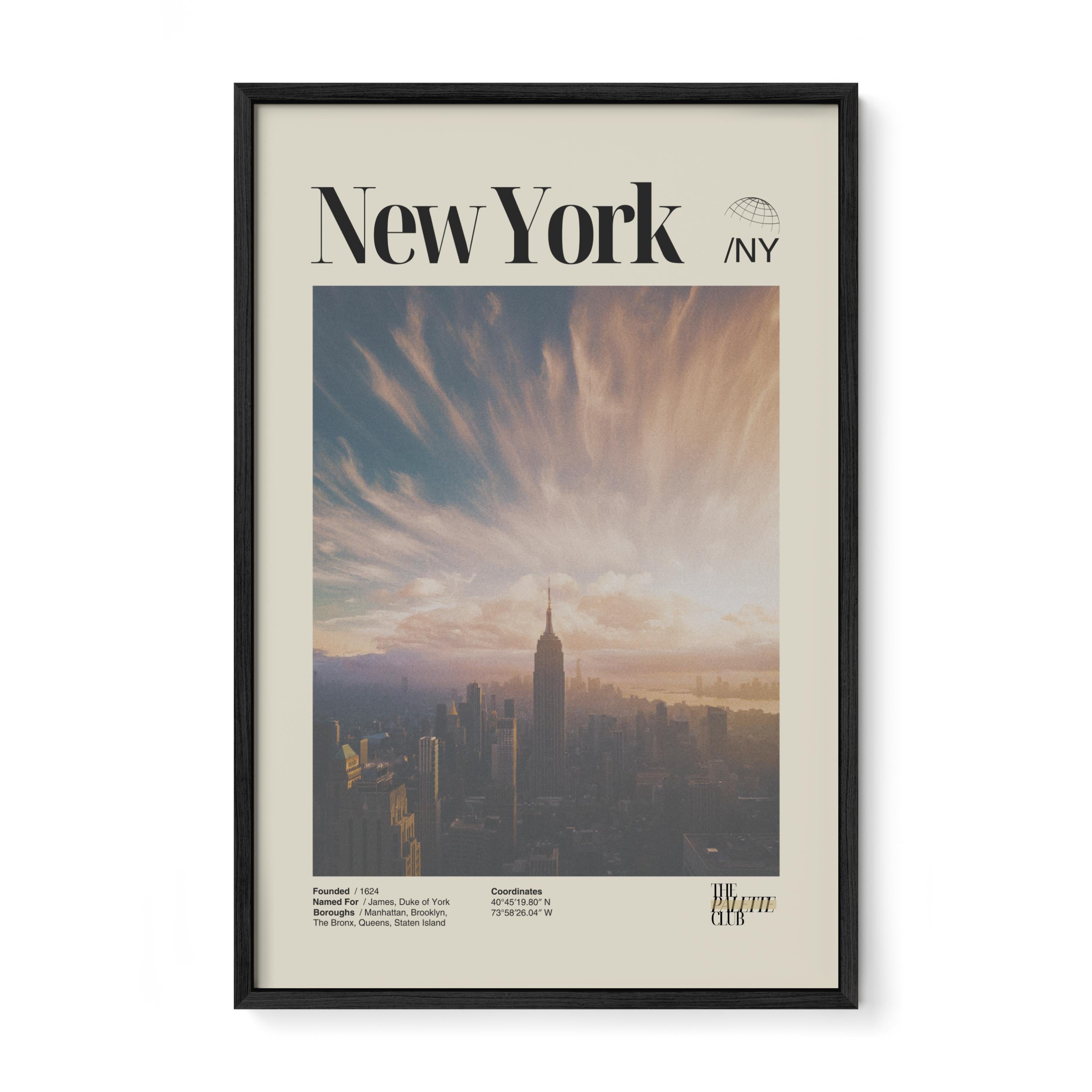 New York City Sunset Skyline Print v1