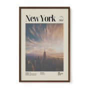 New York City Sunset Skyline Print v1
