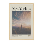 New York City Sunset Skyline Print v1